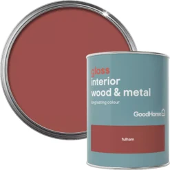 GoodHome Fulham Gloss Metal & Wood Paint, 750ml