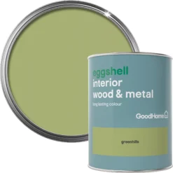 GoodHome Greenhills Eggshell Metal & Wood Paint, 750ml