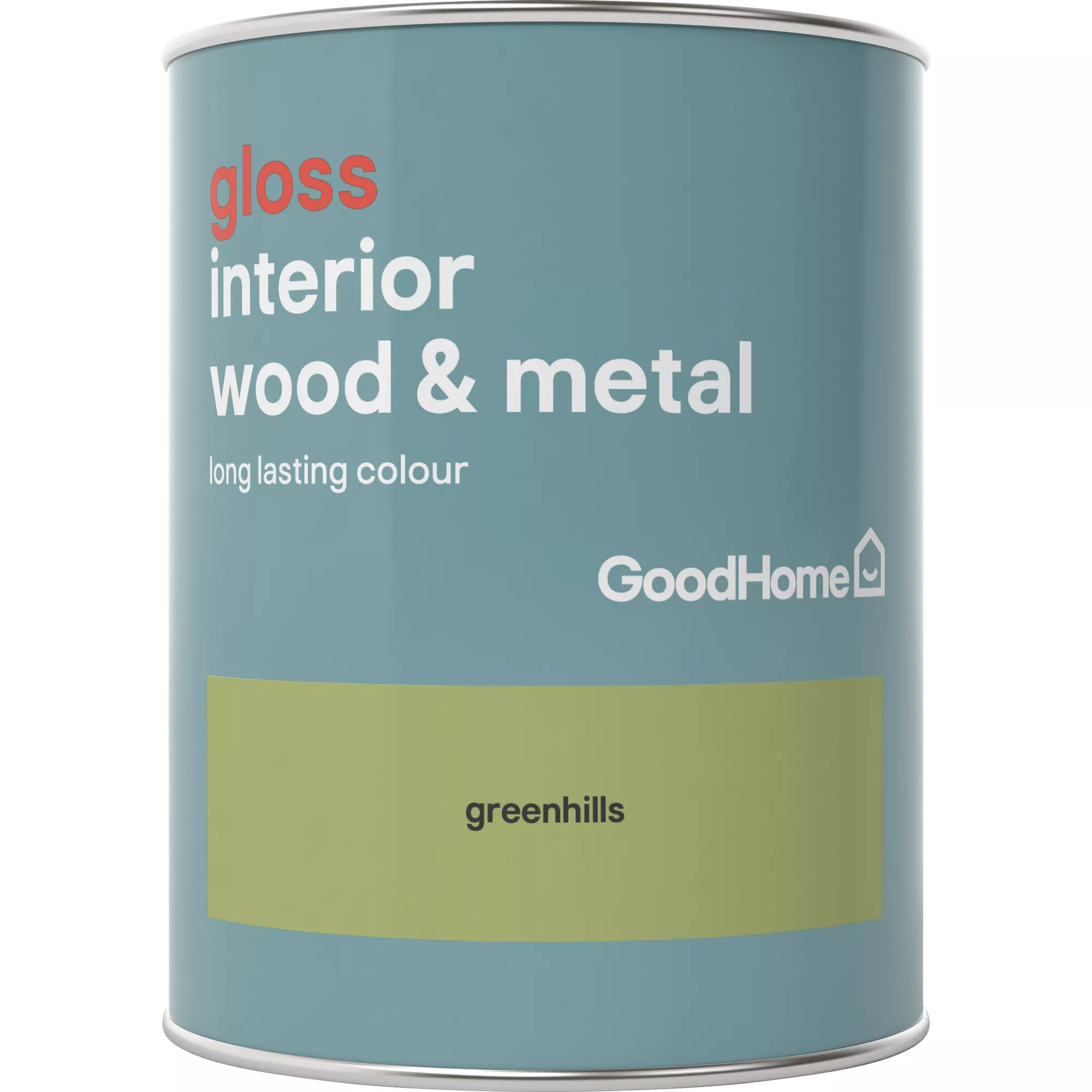 GoodHome Greenhills Gloss Metal & wood paint, 750ml GoodHome Greenhills Gloss Metal & Wood Paint, 750ml -trade point store goodhome greenhills gloss metal wood paint 750ml5036581061807 02c BQ