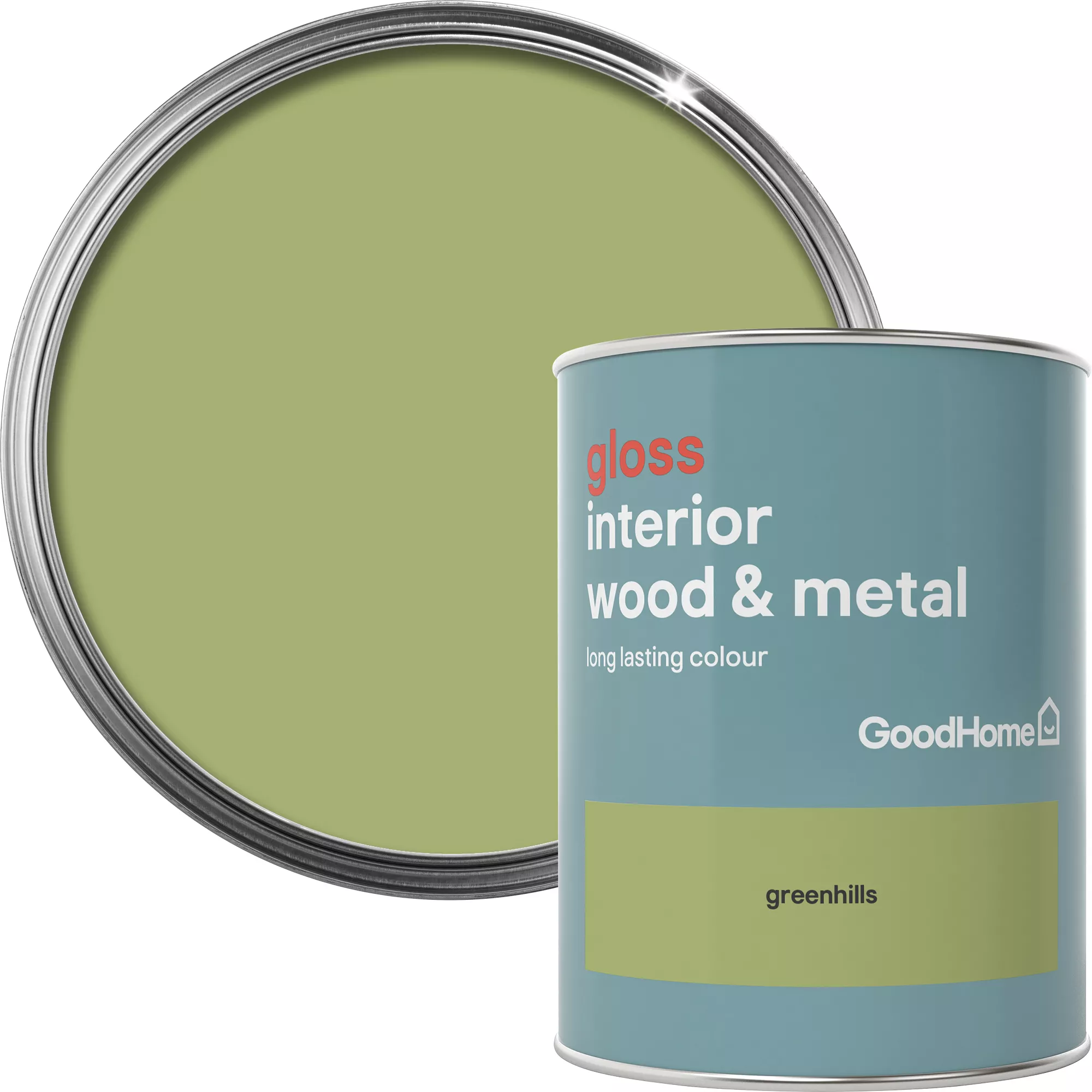 GoodHome Greenhills Gloss Metal & wood paint, 750ml GoodHome Greenhills Gloss Metal & Wood Paint, 750ml -trade point store goodhome greenhills gloss metal wood paint 750ml5036581061807 37c BQ