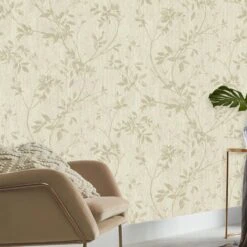 GoodHome Hirta Beige Floral Metallic Effect Textured Wallpaper 6 GoodHome Hirta Beige Floral Metallic Effect Textured Wallpaper -trade point store goodhome hirta beige floral metallic effect textured wallpaper3663602561347 01i bq