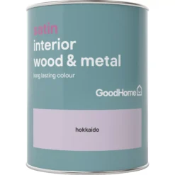 GoodHome Hokkaido Satin Metal & Wood Paint, 750ml 3 GoodHome Hokkaido Satin Metal & Wood Paint, 750ml -trade point store goodhome hokkaido satin metal wood paint 750ml5036581059576 02c BQ