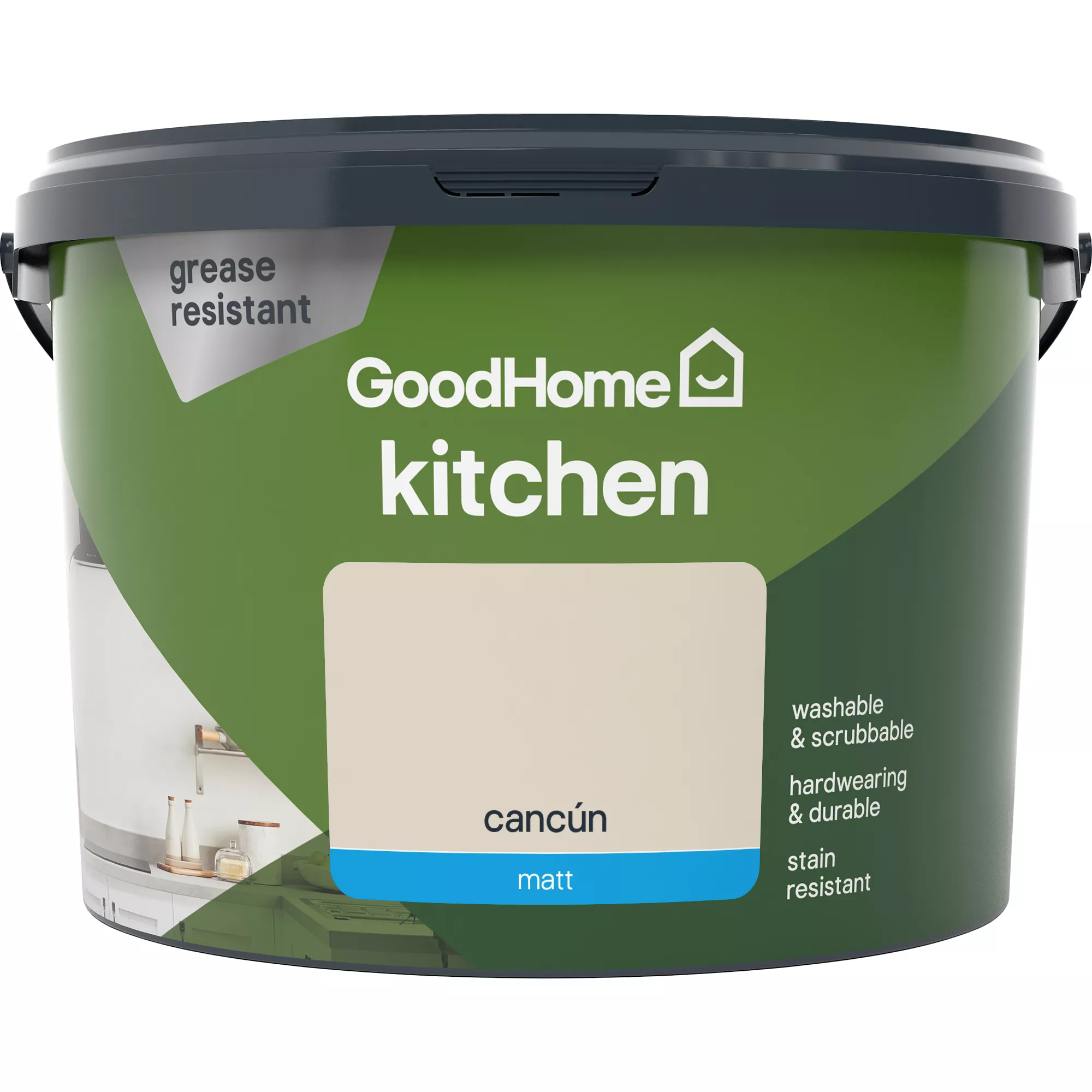 GoodHome Kitchen Cancun Matt Emulsion paint, 2.5L GoodHome Kitchen Cancun Matt Emulsion Paint, 2.5L -trade point store goodhome kitchen cancun matt emulsion paint 2 5l3663602403906 02c