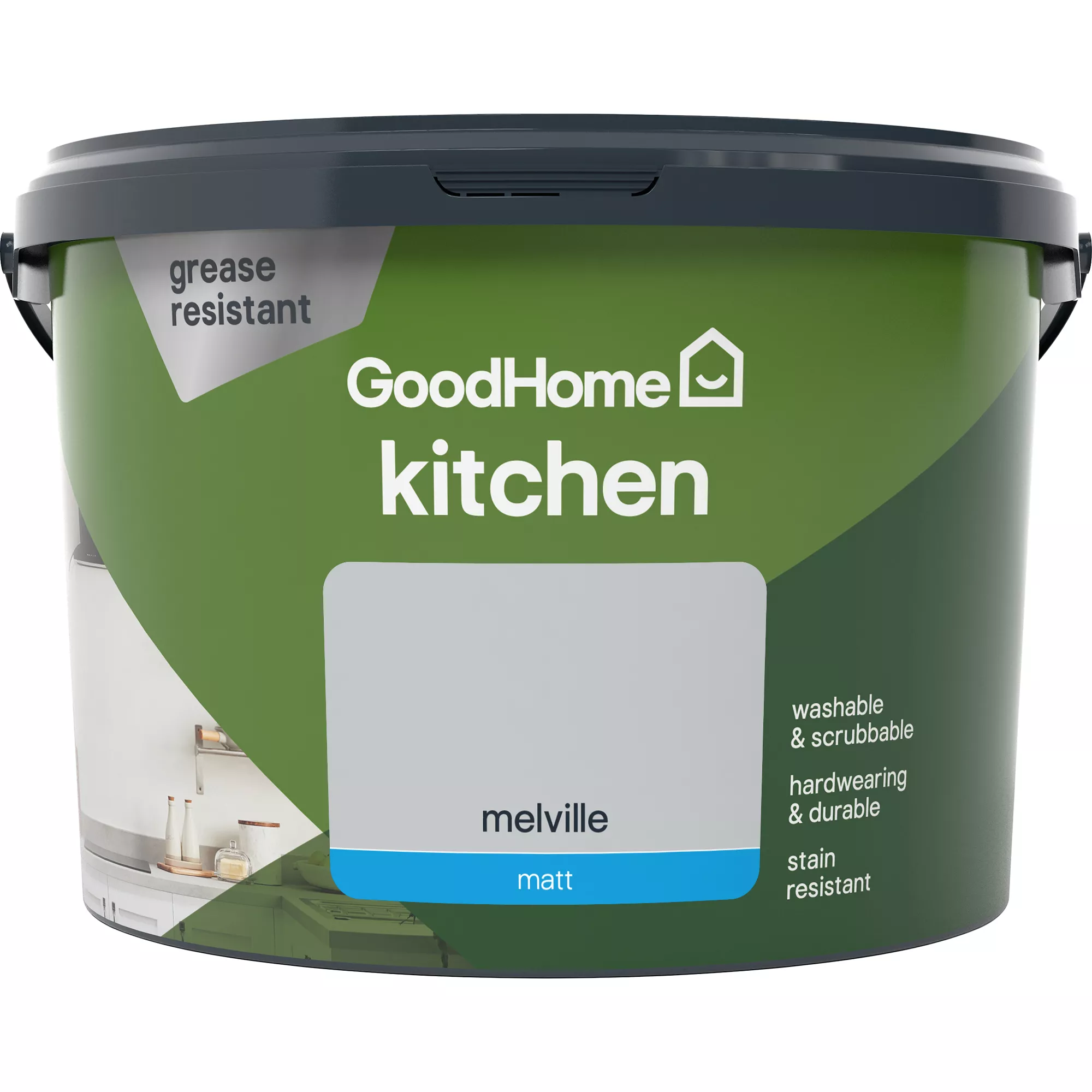 GoodHome Kitchen Melville Matt Emulsion paint, 2.5L GoodHome Kitchen Melville Matt Emulsion Paint, 2.5L -trade point store goodhome kitchen melville matt emulsion paint 2 5l3663602403708 02c