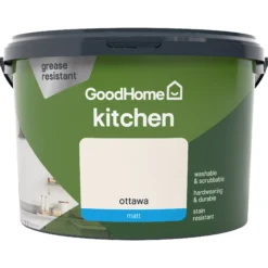 GoodHome Kitchen Ottawa Matt Emulsion Paint, 2.5L 4 GoodHome Kitchen Ottawa Matt Emulsion Paint, 2.5L -trade point store goodhome kitchen ottawa matt emulsion paint 2 5l3663602404606 02c
