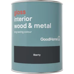 GoodHome Liberty Black Gloss Metal & Wood Paint, 750ml 3 GoodHome Liberty Black Gloss Metal & Wood Paint, 750ml -trade point store goodhome liberty black gloss metal wood paint 750ml5036581061777 02c BQ