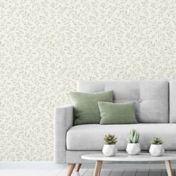 GoodHome Linton Sage Green Leaf Trail Woven Effect Textured Wallpaper 5 GoodHome Linton Sage Green Leaf Trail Woven Effect Textured Wallpaper -trade point store goodhome linton sage green leaf trail woven effect textured wallpaper5059340410180 02i