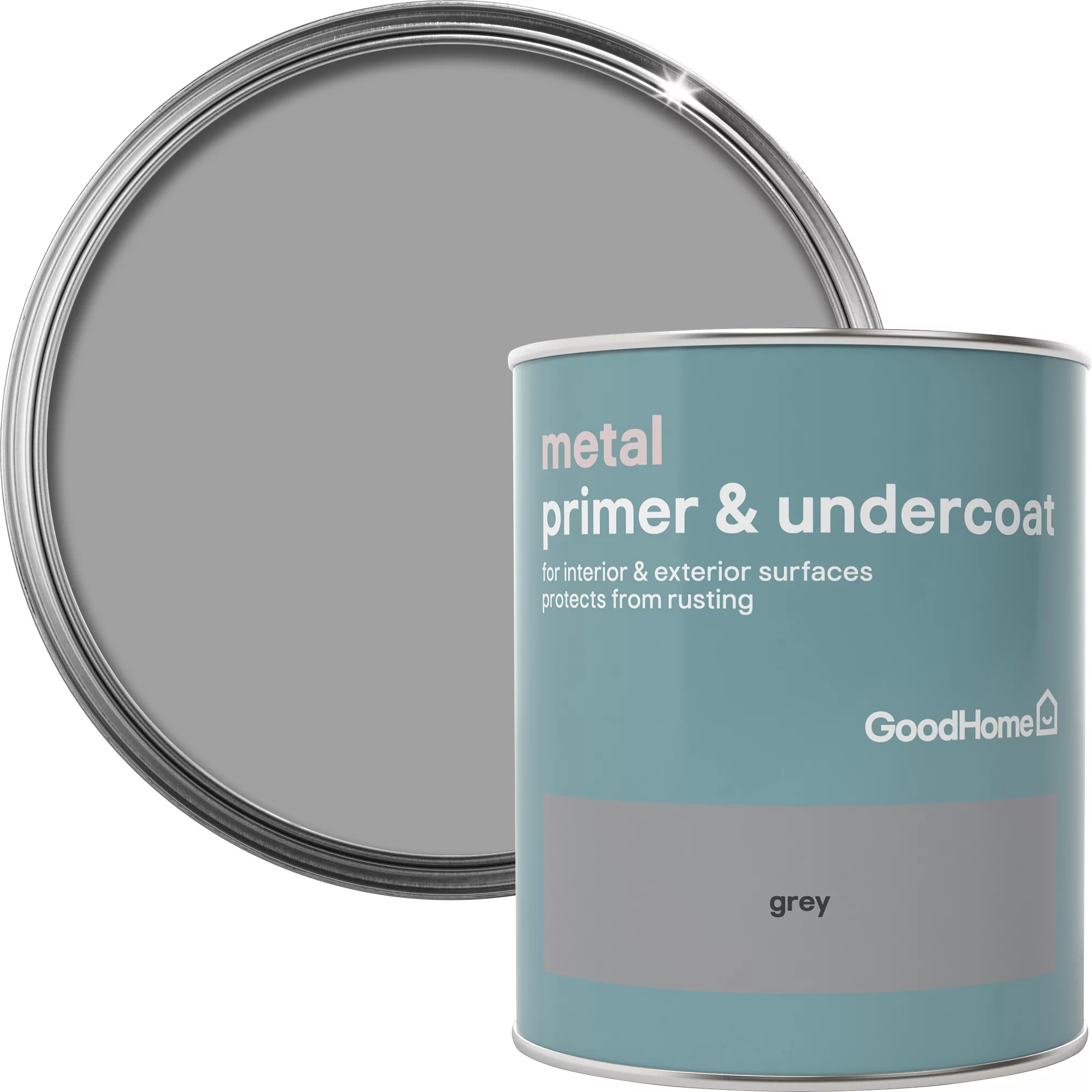 GoodHome Metal Grey Metal Primer & undercoat, 750ml GoodHome Metal Grey Metal Primer & Undercoat, 750ml -trade point store goodhome metal grey metal primer undercoat 750ml5036581057237 37c