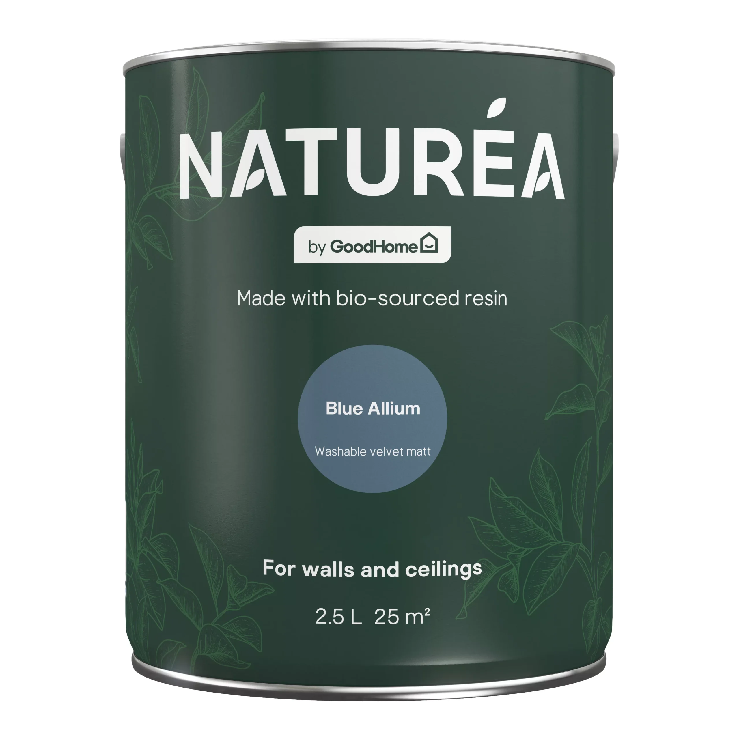 GoodHome Naturéa Blue Allium Velvet matt Emulsion paint, 2.5L GoodHome Naturéa Blue Allium Velvet Matt Emulsion Paint, 2.5L -trade point store goodhome naturea blue allium velvet matt emulsion paint 2 5l5059340274096 02c scaled