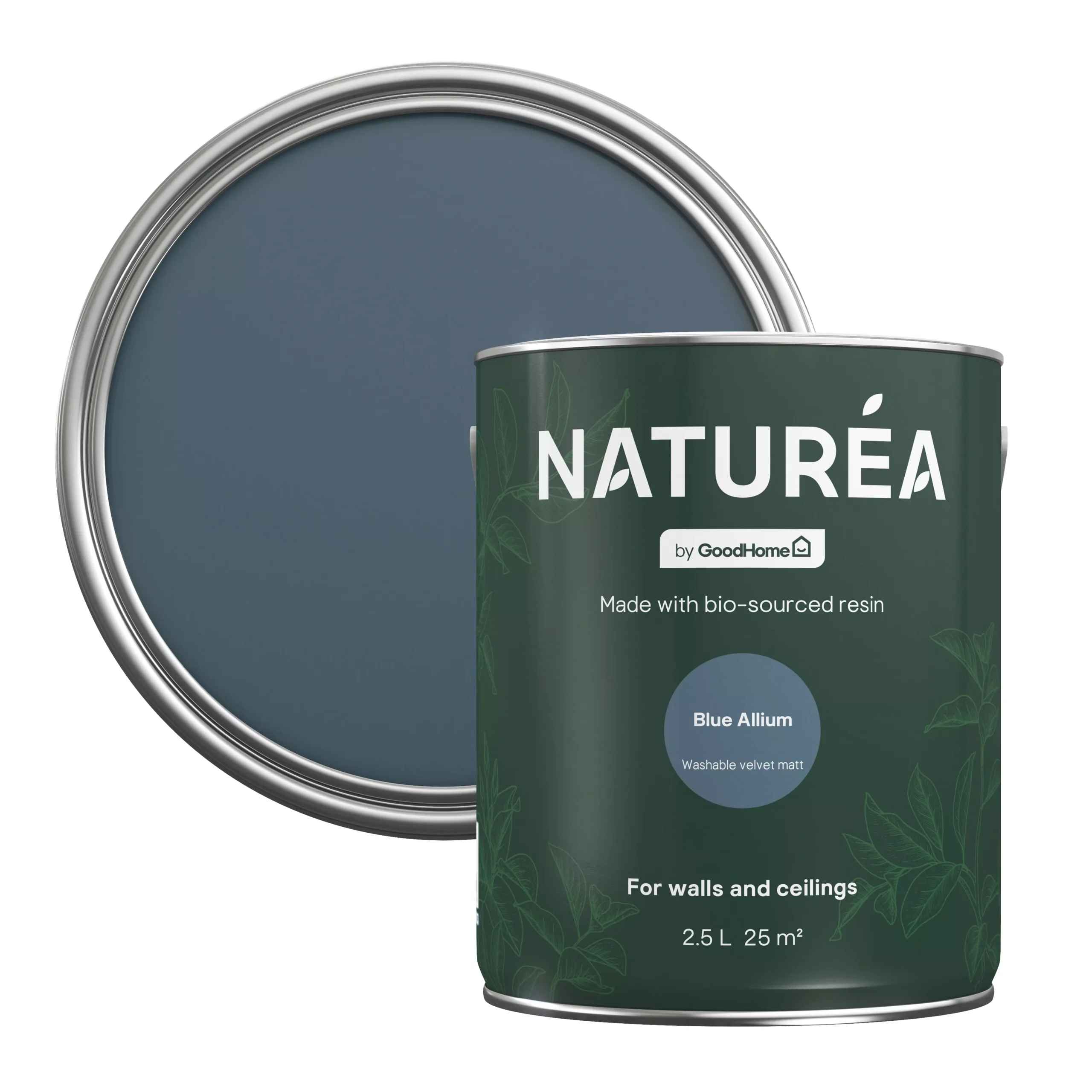 GoodHome Naturéa Blue Allium Velvet matt Emulsion paint, 2.5L GoodHome Naturéa Blue Allium Velvet Matt Emulsion Paint, 2.5L -trade point store goodhome naturea blue allium velvet matt emulsion paint 2 5l5059340274096 21c scaled