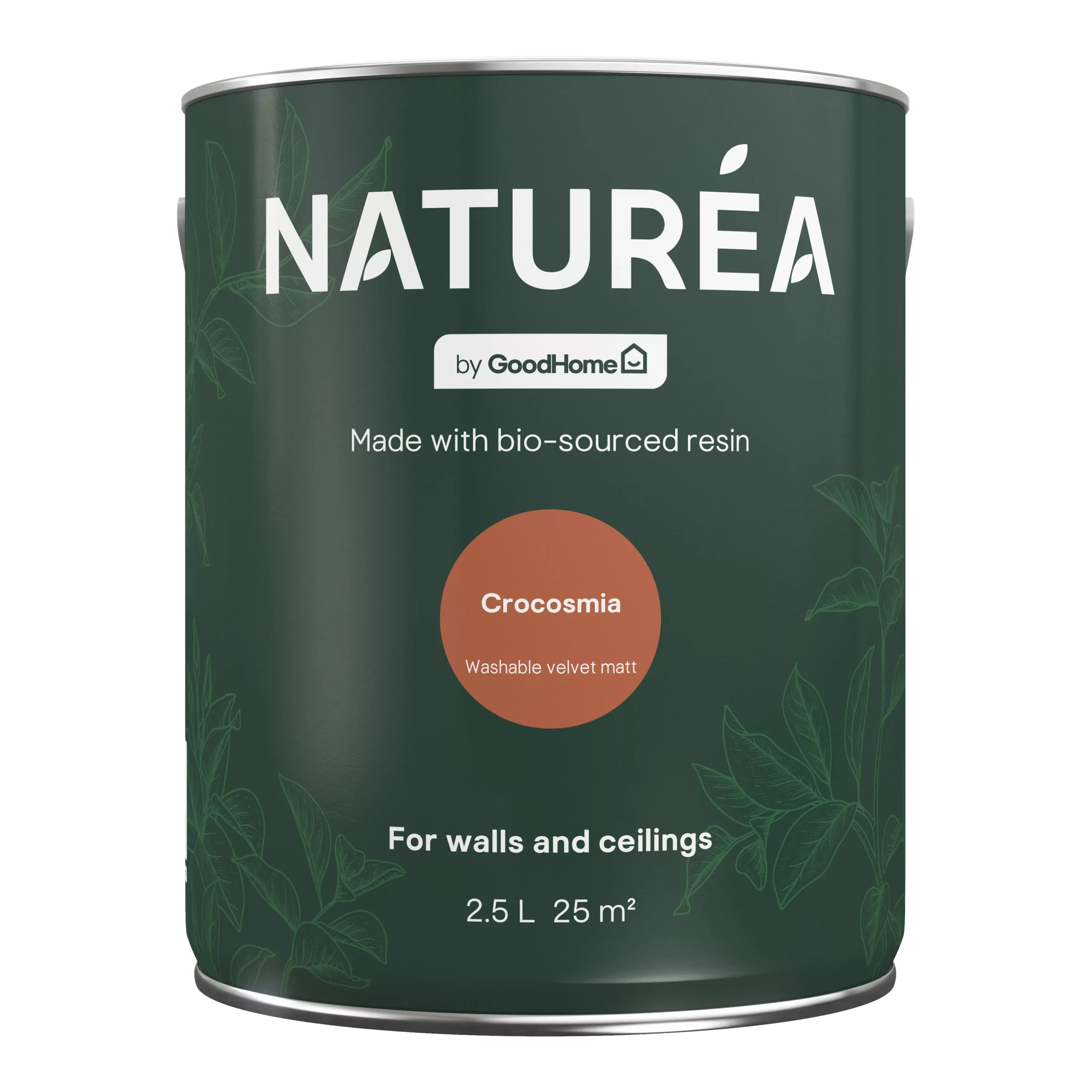 GoodHome Naturéa Crocosmia Velvet matt Emulsion paint, 2.5L GoodHome Naturéa Crocosmia Velvet Matt Emulsion Paint, 2.5L -trade point store goodhome naturea crocosmia velvet matt emulsion paint 2 5l5059340273990 02c scaled