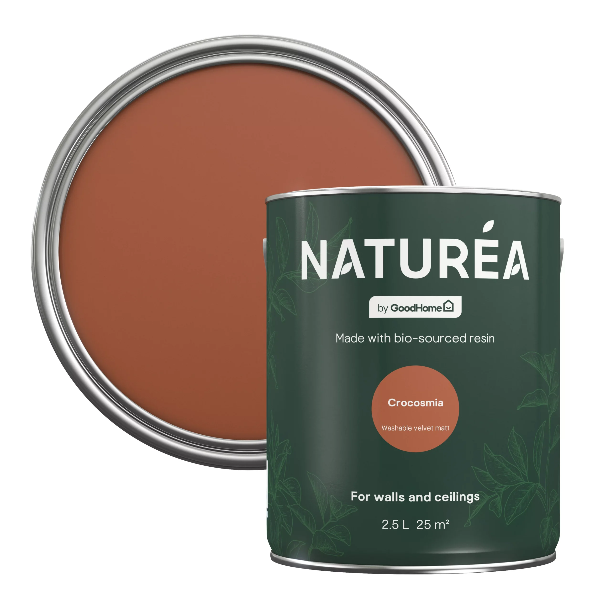 GoodHome Naturéa Crocosmia Velvet matt Emulsion paint, 2.5L GoodHome Naturéa Crocosmia Velvet Matt Emulsion Paint, 2.5L -trade point store goodhome naturea crocosmia velvet matt emulsion paint 2 5l5059340273990 21c scaled