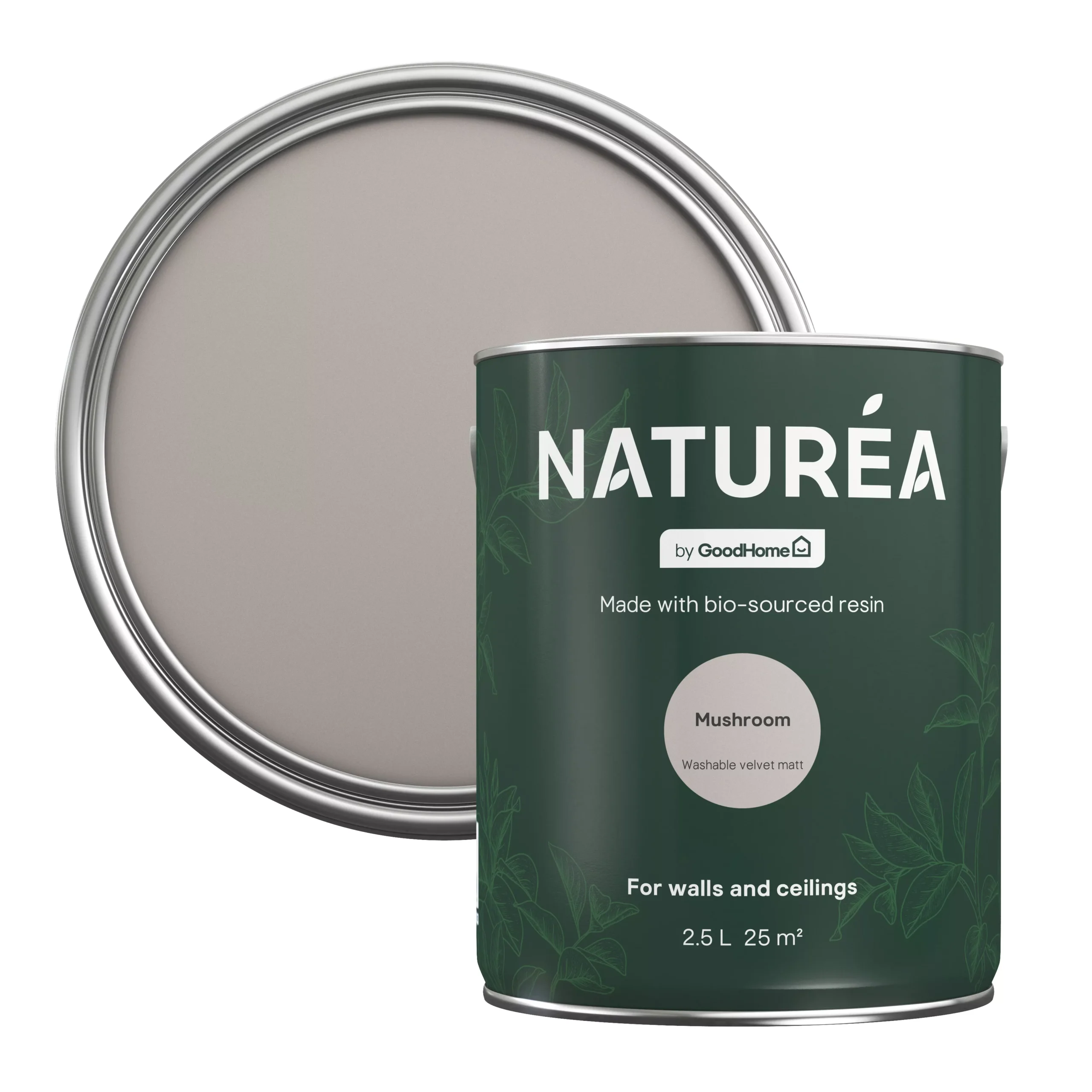 GoodHome Naturéa Mushroom Velvet matt Emulsion paint, 2.5L GoodHome Naturéa Mushroom Velvet Matt Emulsion Paint, 2.5L -trade point store goodhome naturea mushroom velvet matt emulsion paint 2 5l5059340274065 21c scaled