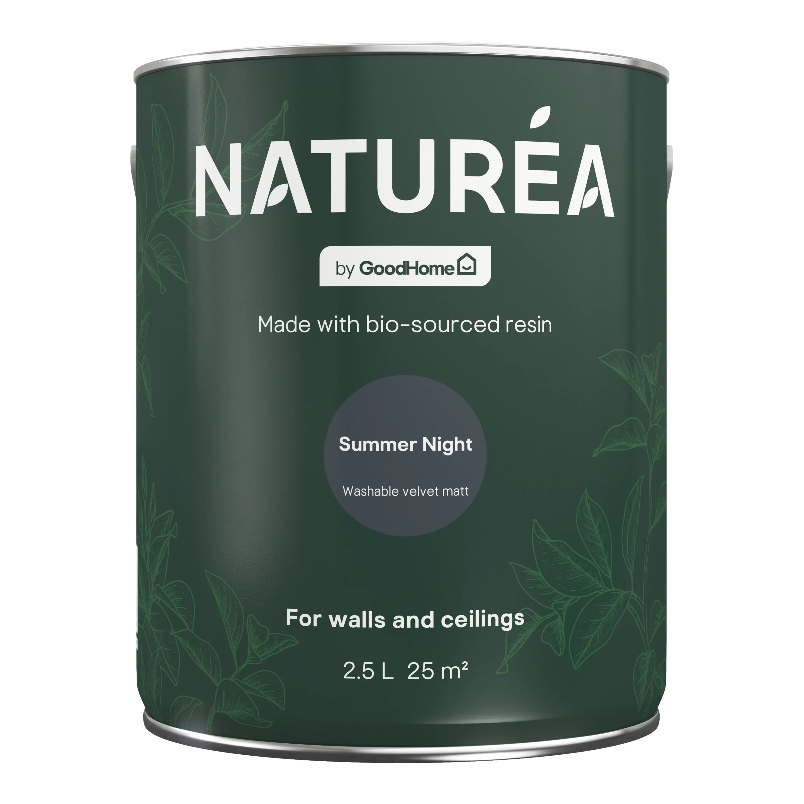 GoodHome Naturéa Summer Night Velvet matt Emulsion paint, 2.5L GoodHome Naturéa Summer Night Velvet Matt Emulsion Paint, 2.5L -trade point store goodhome naturea summer night velvet matt emulsion paint 2 5l5059340274126 02c scaled