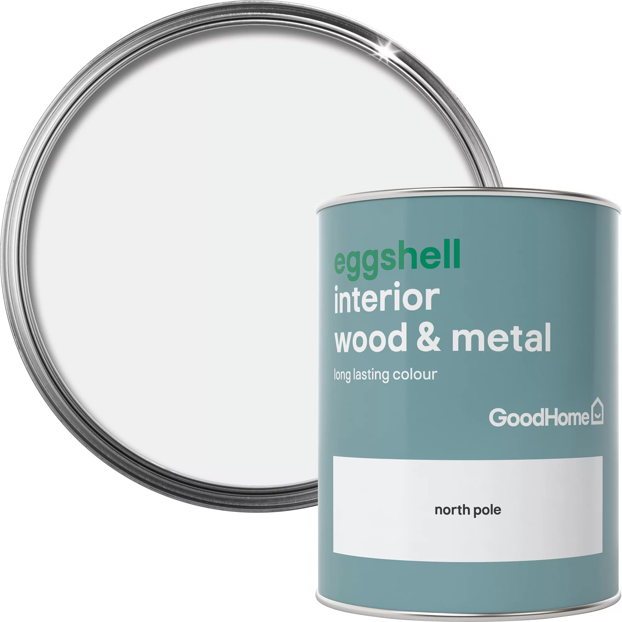GoodHome North pole Eggshell Metal & wood paint, 750ml GoodHome North Pole Eggshell Metal & Wood Paint, 750ml -trade point store goodhome north pole eggshell metal wood paint 750ml5036581059064 37c BQ