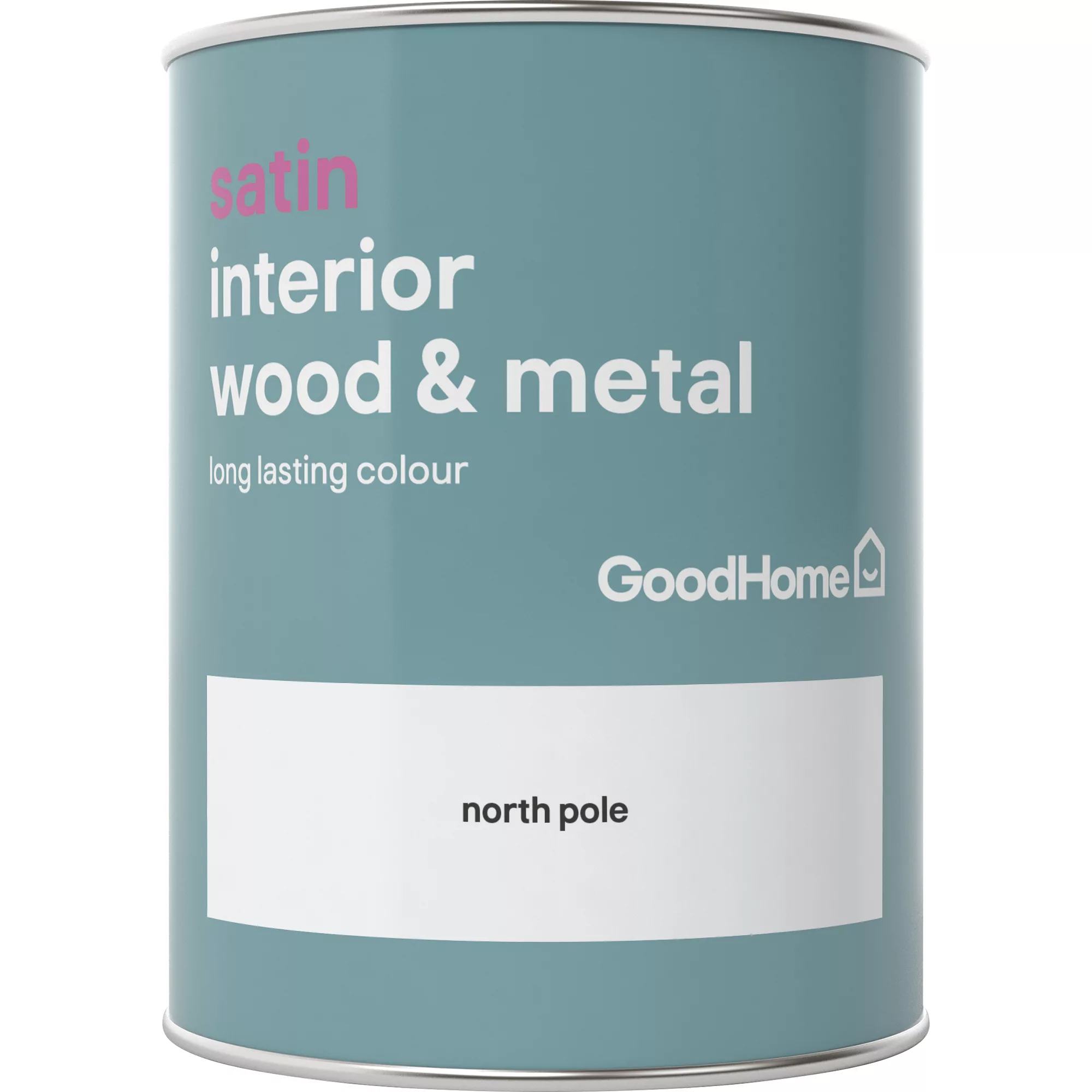 GoodHome North pole Satin Metal & wood paint, 750ml GoodHome North Pole Satin Metal & Wood Paint, 750ml -trade point store goodhome north pole satin metal wood paint 750ml5036581059385 02c BQ