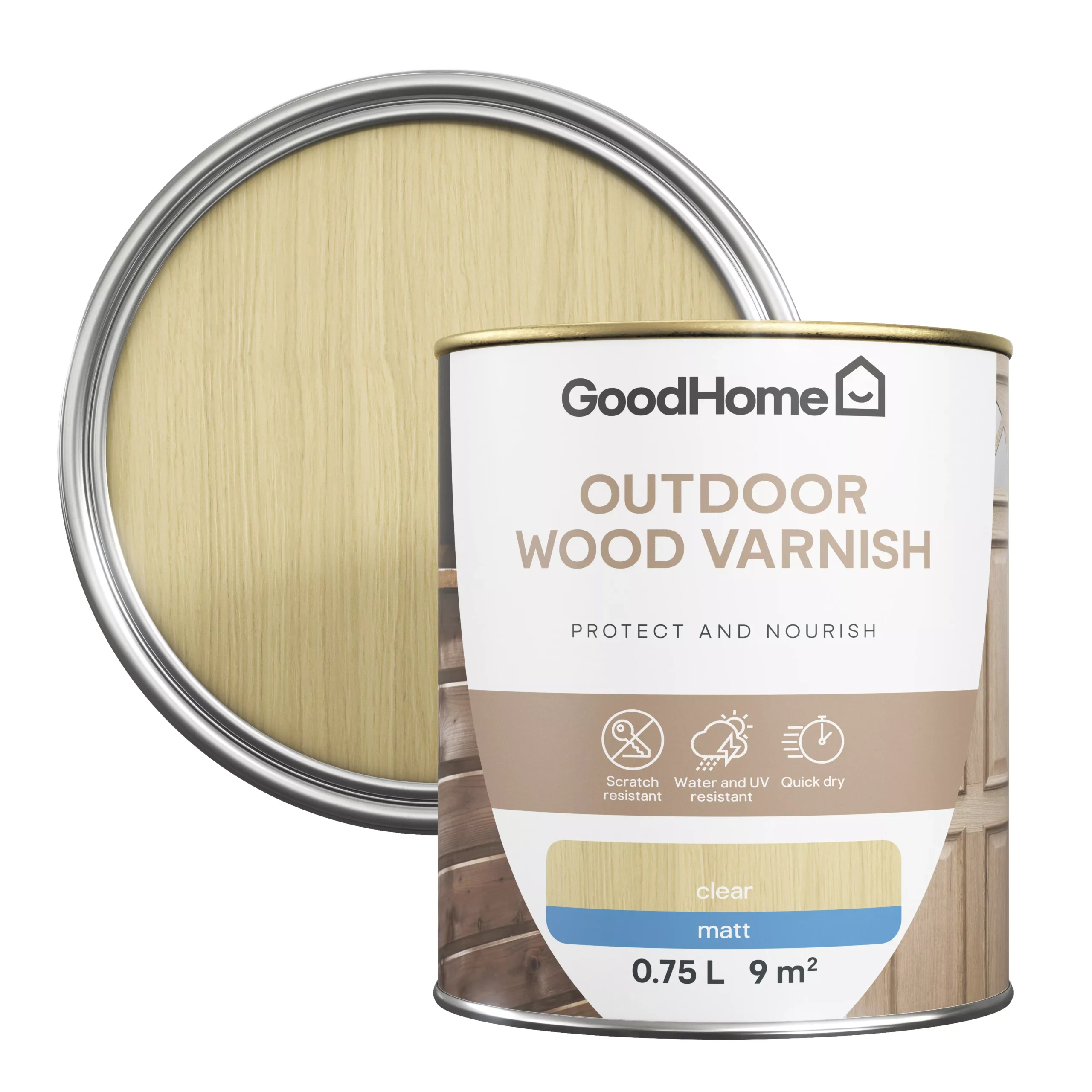 GoodHome Outdoor Clear Matt Varnish, 750ml GoodHome Outdoor Clear Matt Varnish, 750ml -trade point store goodhome outdoor clear matt varnish 750ml5059340297613 21c scaled