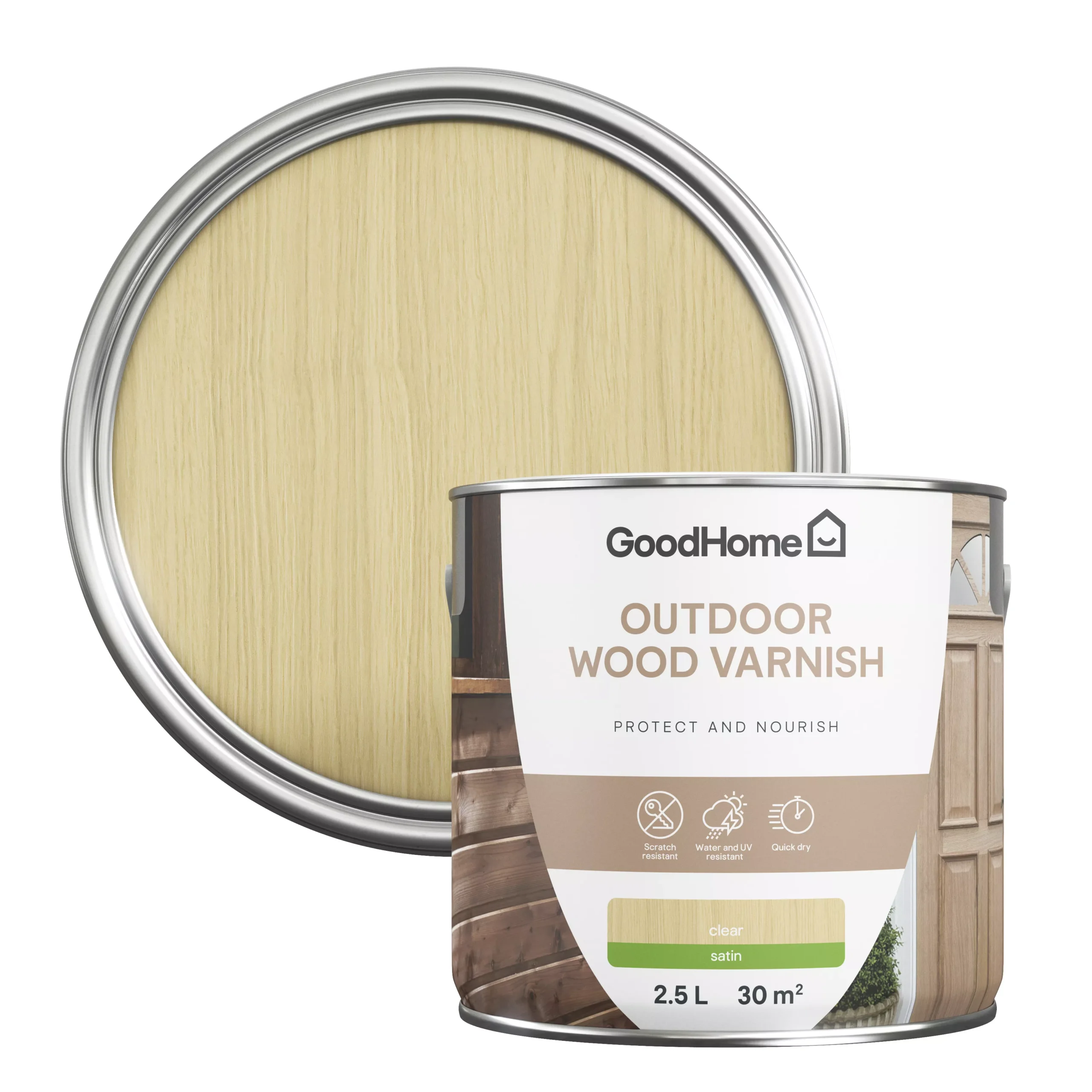 GoodHome Outdoor Clear Satin Varnish, 2.5L GoodHome Outdoor Clear Satin Varnish, 2.5L -trade point store goodhome outdoor clear satin varnish 2 5l5059340297637 21c scaled
