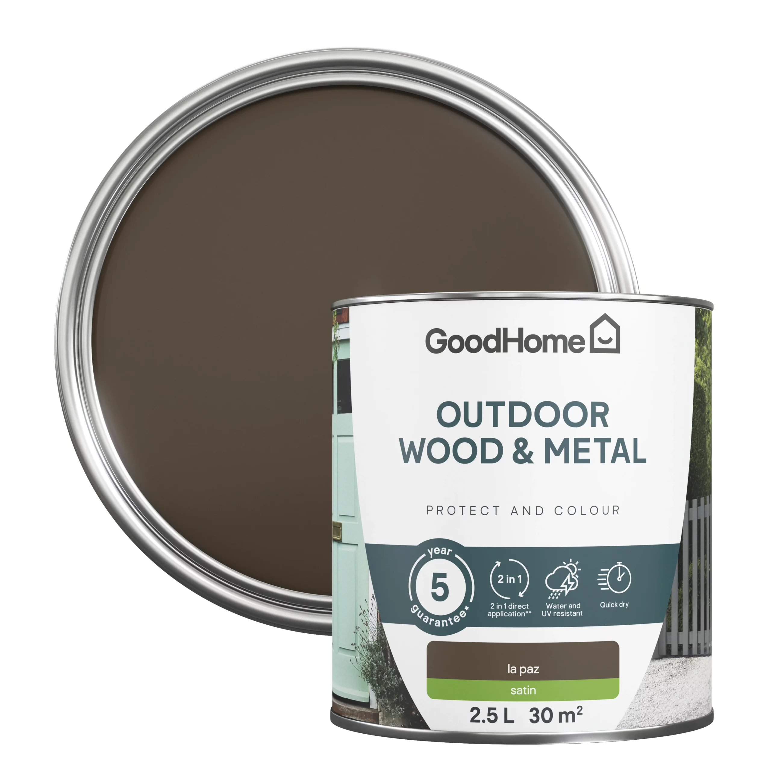 GoodHome Outdoor La Paz Satinwood Multi-surface paint, 2.5L GoodHome Outdoor La Paz Satinwood Multi-surface Paint, 2.5L -trade point store goodhome outdoor la paz satinwood multi surface paint 2 5l5059340296968 21c scaled