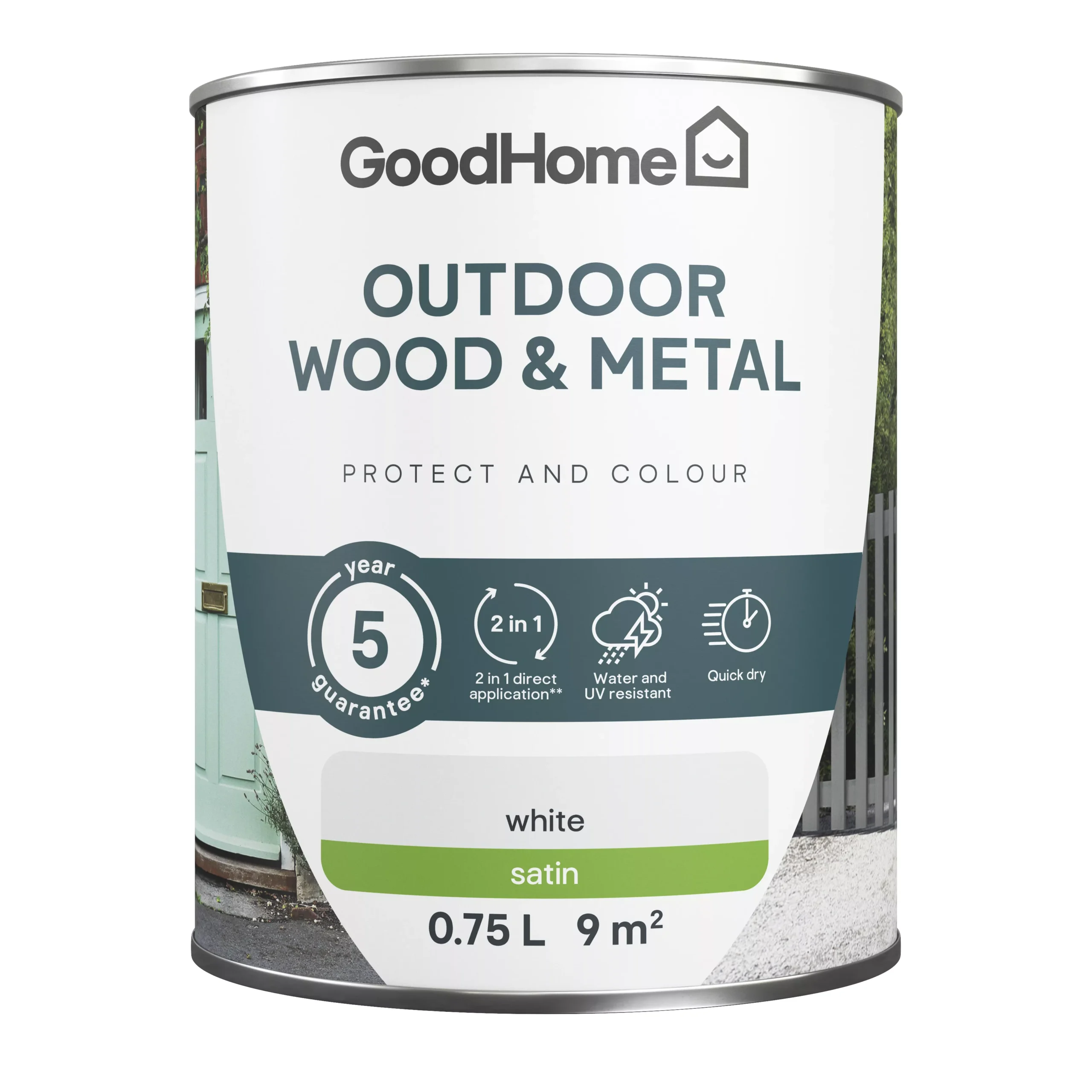 GoodHome Outdoor White Satinwood Multi-surface paint, 750ml GoodHome Outdoor White Satinwood Multi-surface Paint, 750ml -trade point store goodhome outdoor white satinwood multi surface paint 750ml5059340296937 02c scaled