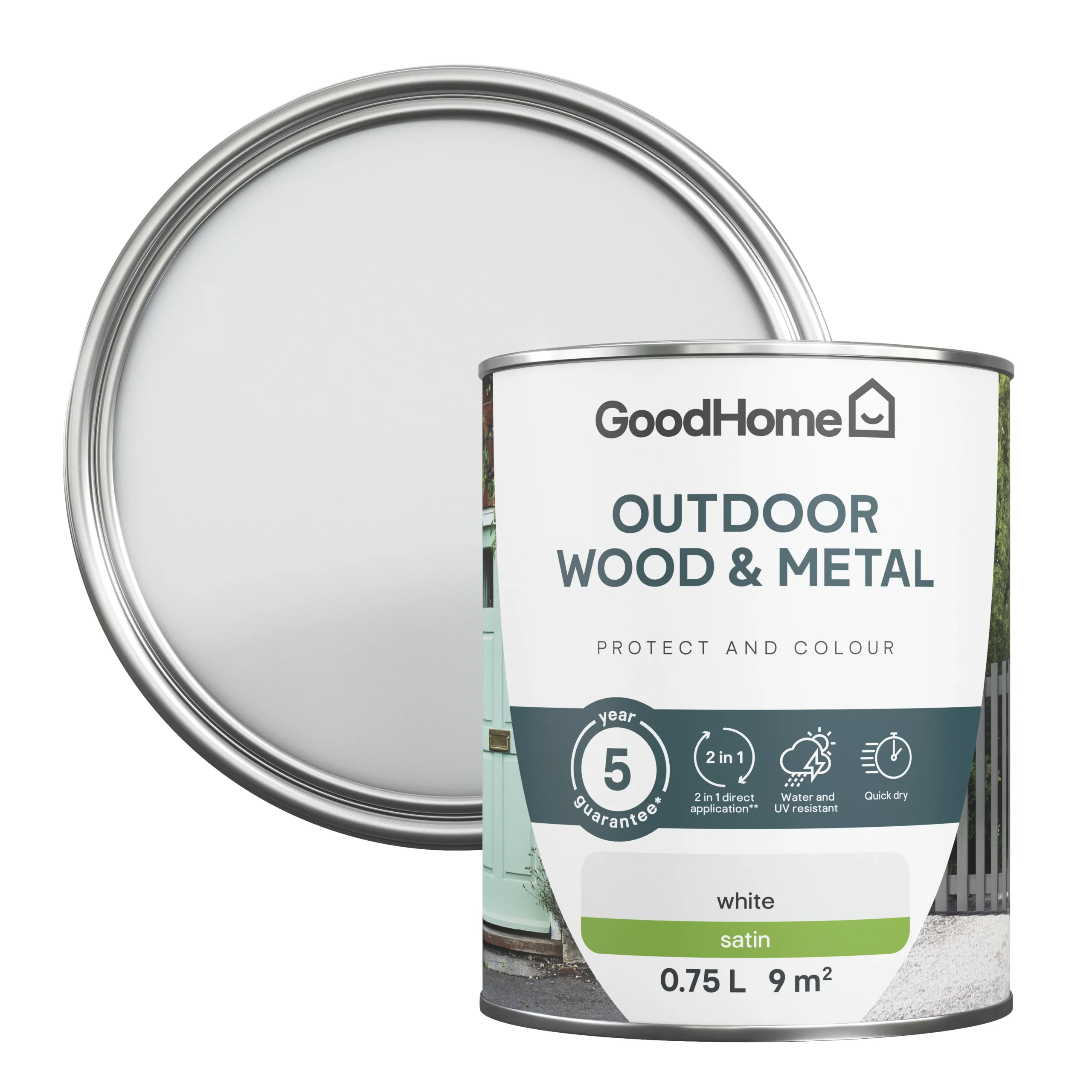 GoodHome Outdoor White Satinwood Multi-surface paint, 750ml GoodHome Outdoor White Satinwood Multi-surface Paint, 750ml -trade point store goodhome outdoor white satinwood multi surface paint 750ml5059340296937 21c scaled