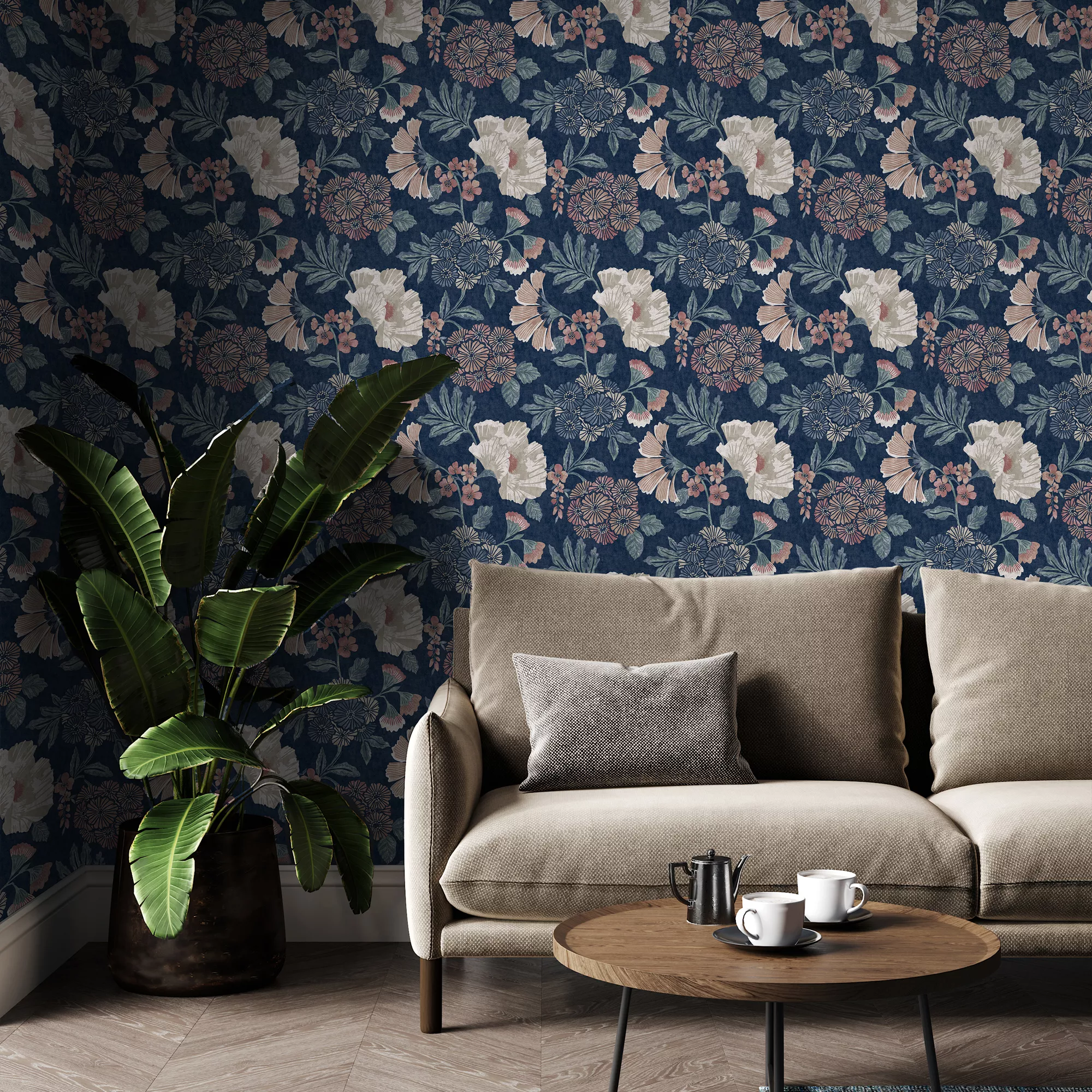 GoodHome Padworth Navy Woven effect Textured Wallpaper GoodHome Padworth Navy Woven Effect Textured Wallpaper -trade point store goodhome padworth navy woven effect textured wallpaper5059340831794 02i
