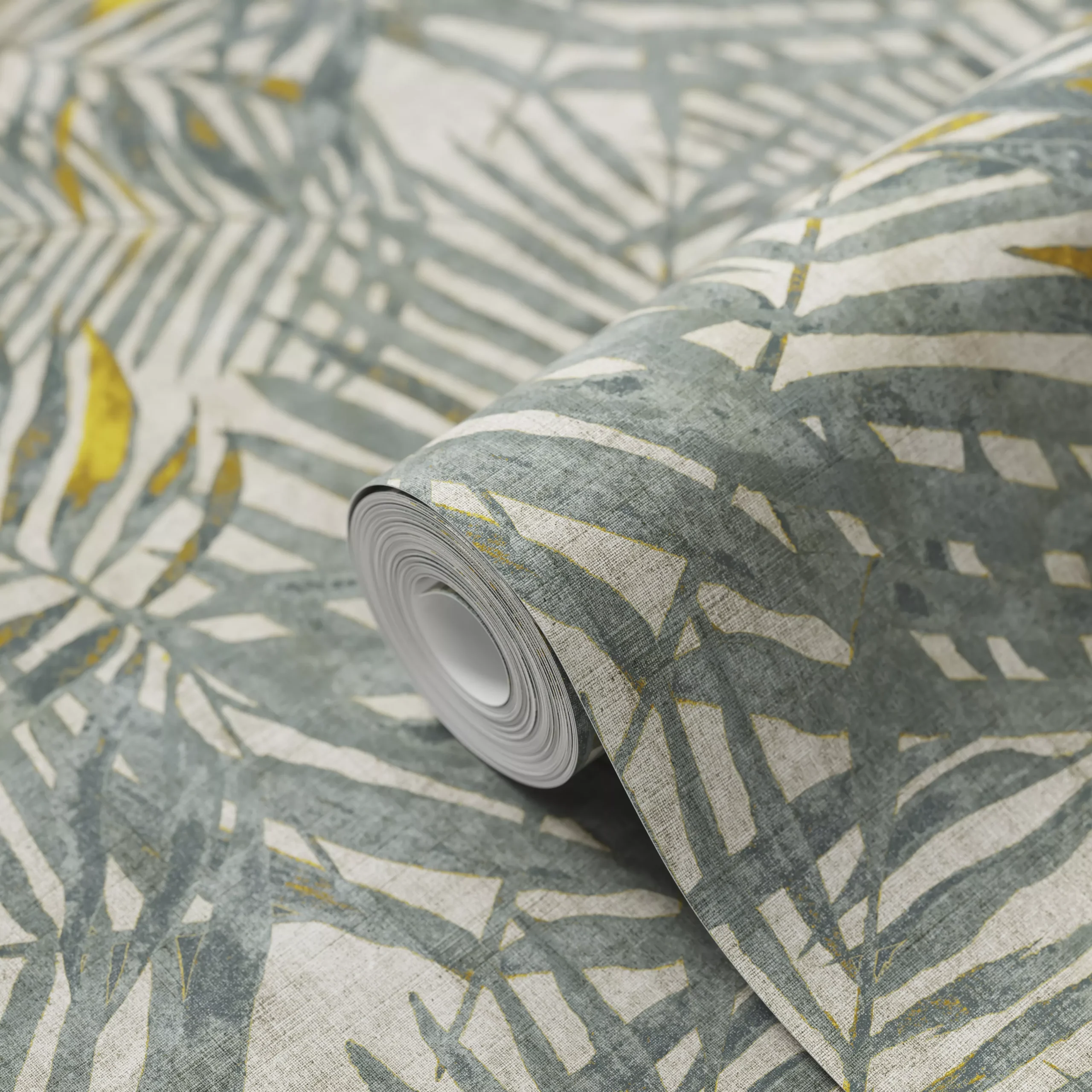 GoodHome Perod Beige & teal Palm leaves Textured Wallpaper GoodHome Perod Beige & Teal Palm Leaves Textured Wallpaper -trade point store goodhome perod beige teal palm leaves textured wallpaper5059340410005 01c scaled
