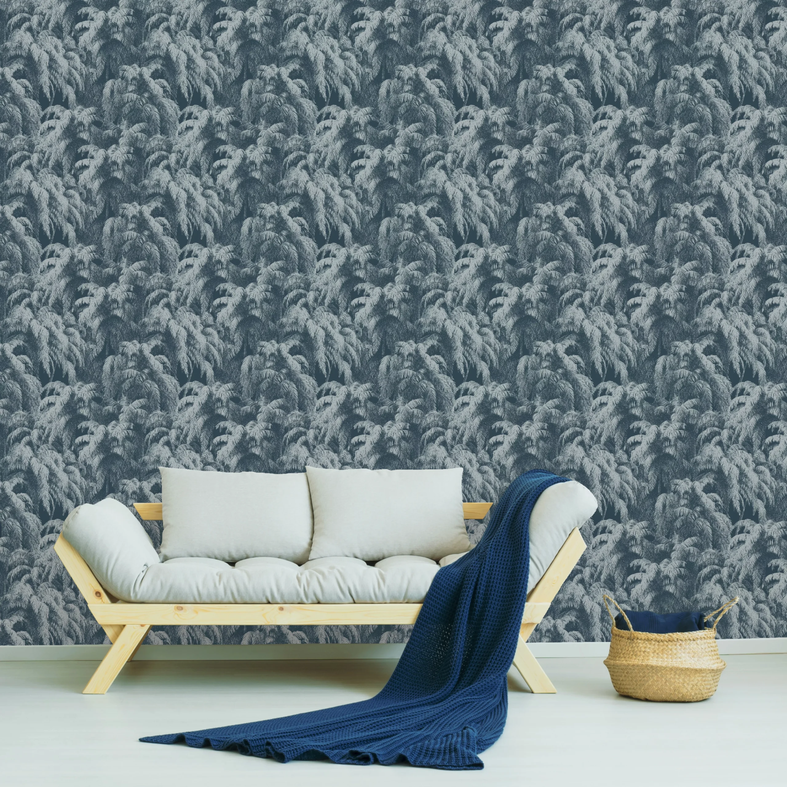 GoodHome Pumpe Blue Palm trees Textured Wallpaper GoodHome Pumpe Blue Palm Trees Textured Wallpaper -trade point store goodhome pumpe blue palm trees textured wallpaper5059340410081 01i scaled