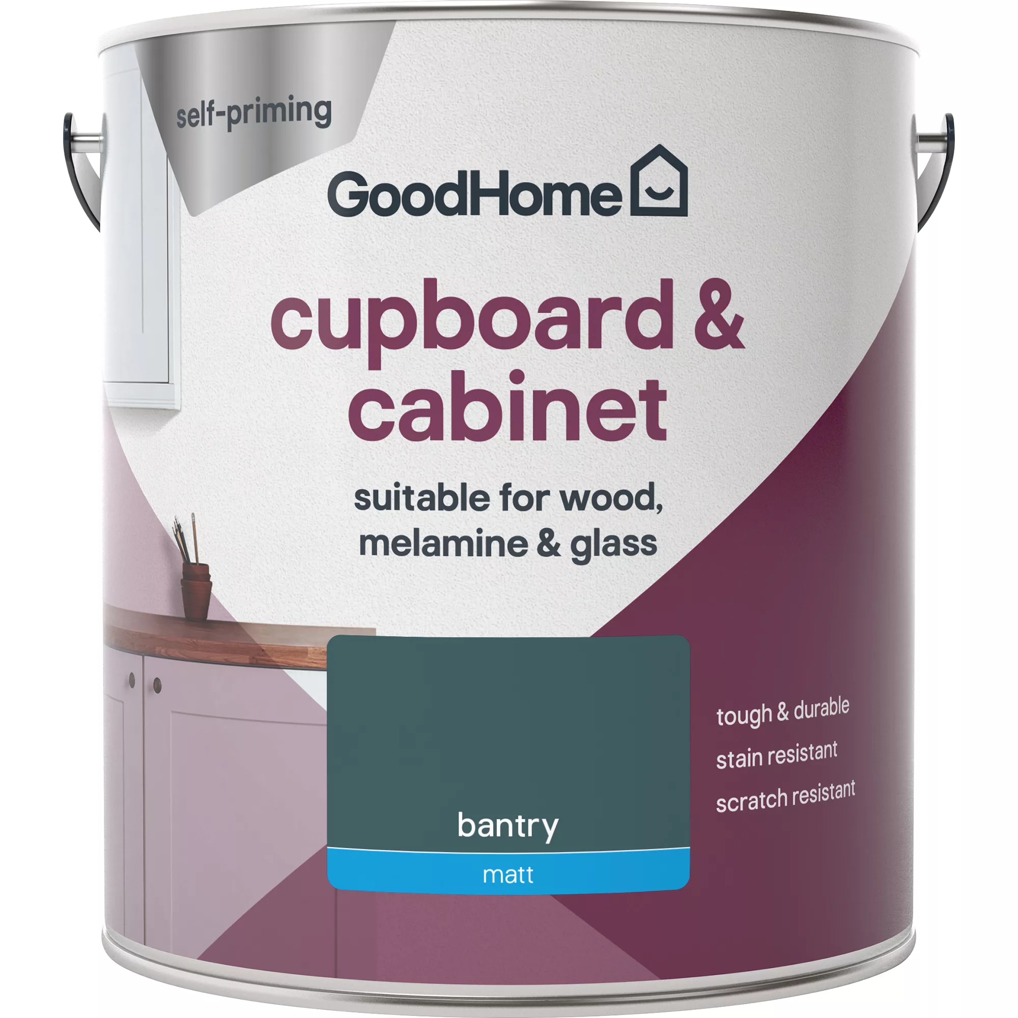 GoodHome Renovation Bantry Matt Cupboard & cabinet paint, 2L GoodHome Renovation Bantry Matt Cupboard & Cabinet Paint, 2L -trade point store goodhome renovation bantry matt cupboard cabinet paint 2l5059340290201 02c