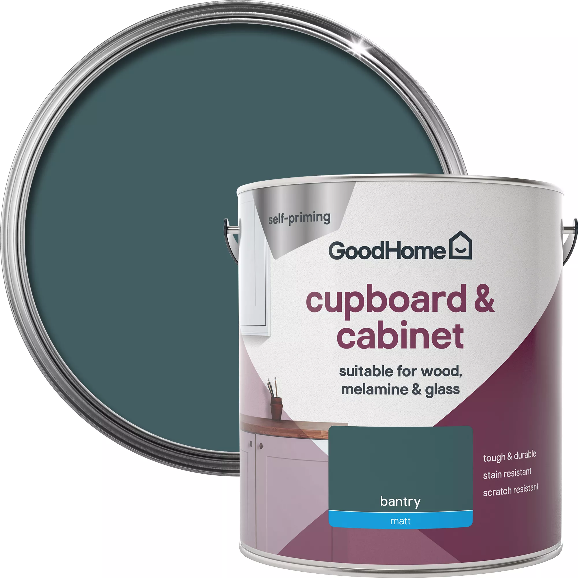 GoodHome Renovation Bantry Matt Cupboard & cabinet paint, 2L GoodHome Renovation Bantry Matt Cupboard & Cabinet Paint, 2L -trade point store goodhome renovation bantry matt cupboard cabinet paint 2l5059340290201 21c