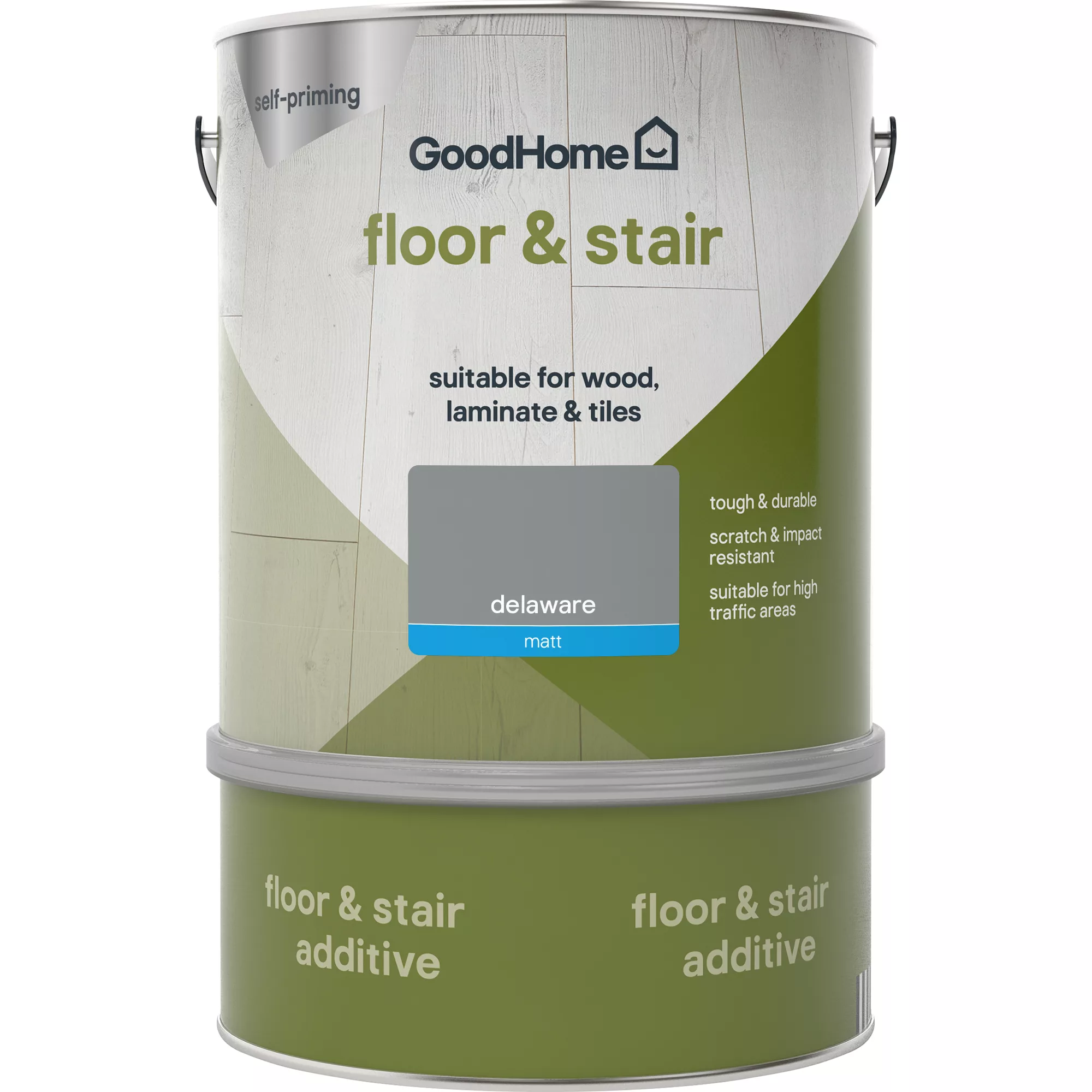 GoodHome Renovation Delaware Matt Floor & stair paint, 2L GoodHome Renovation Delaware Matt Floor & Stair Paint, 2L -trade point store goodhome renovation delaware matt floor stair paint 2l5059340288215 02c