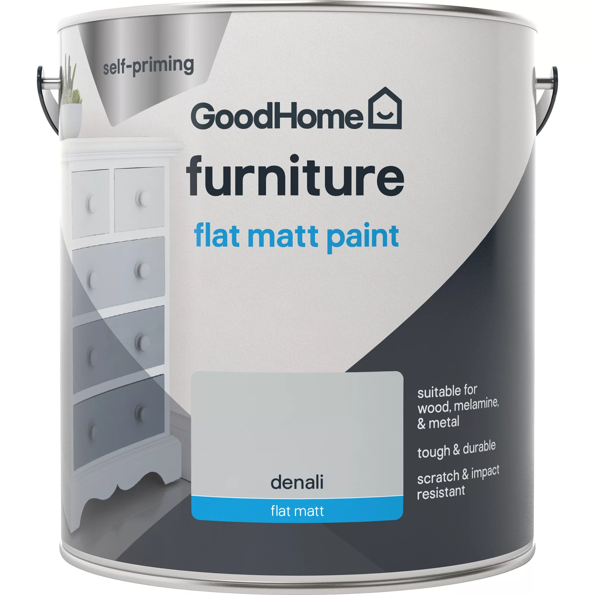 GoodHome Renovation Denali Flat matt Furniture paint, 2L GoodHome Renovation Denali Flat Matt Furniture Paint, 2L -trade point store goodhome renovation denali flat matt furniture paint 2l5059340288826 02c