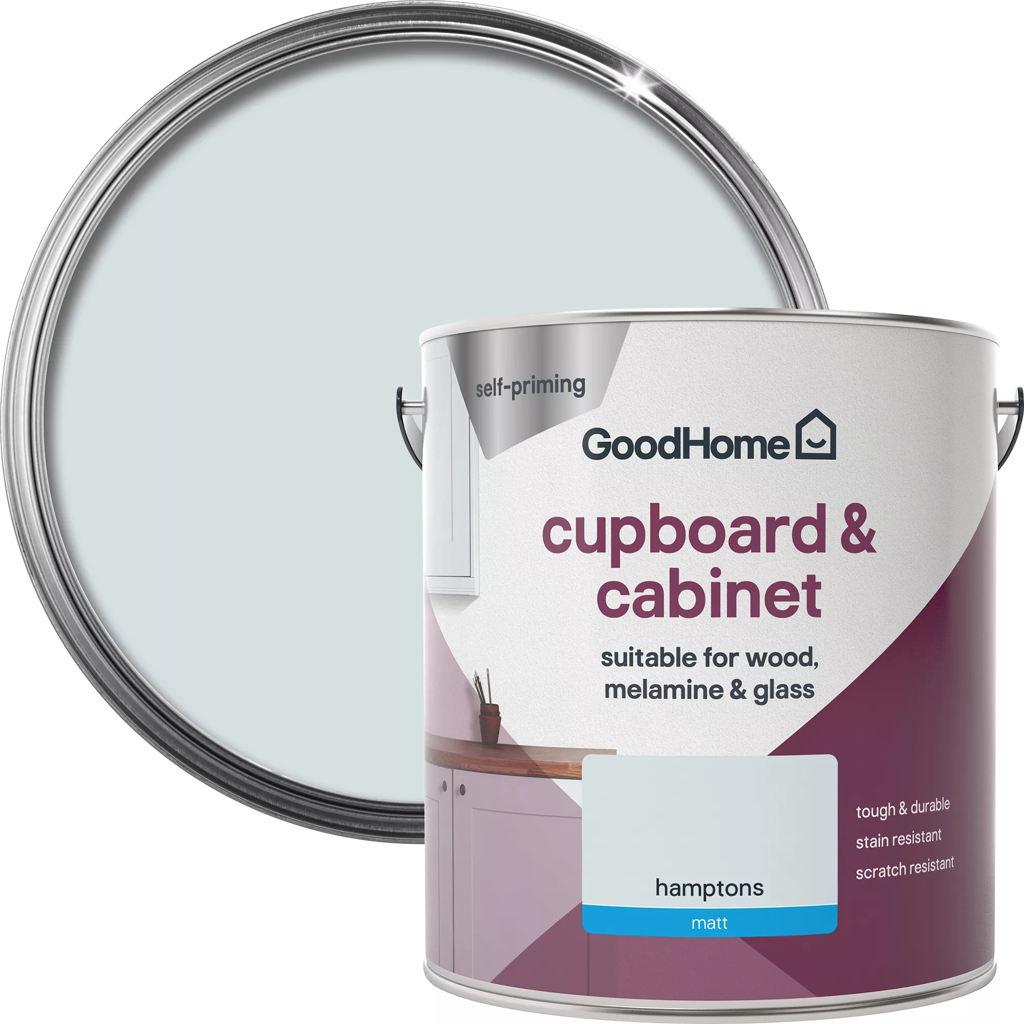 GoodHome Renovation Hamptons Matt Cupboard & cabinet paint, 2L GoodHome Renovation Hamptons Matt Cupboard & Cabinet Paint, 2L -trade point store goodhome renovation hamptons matt cupboard cabinet paint 2l5059340290164 21c