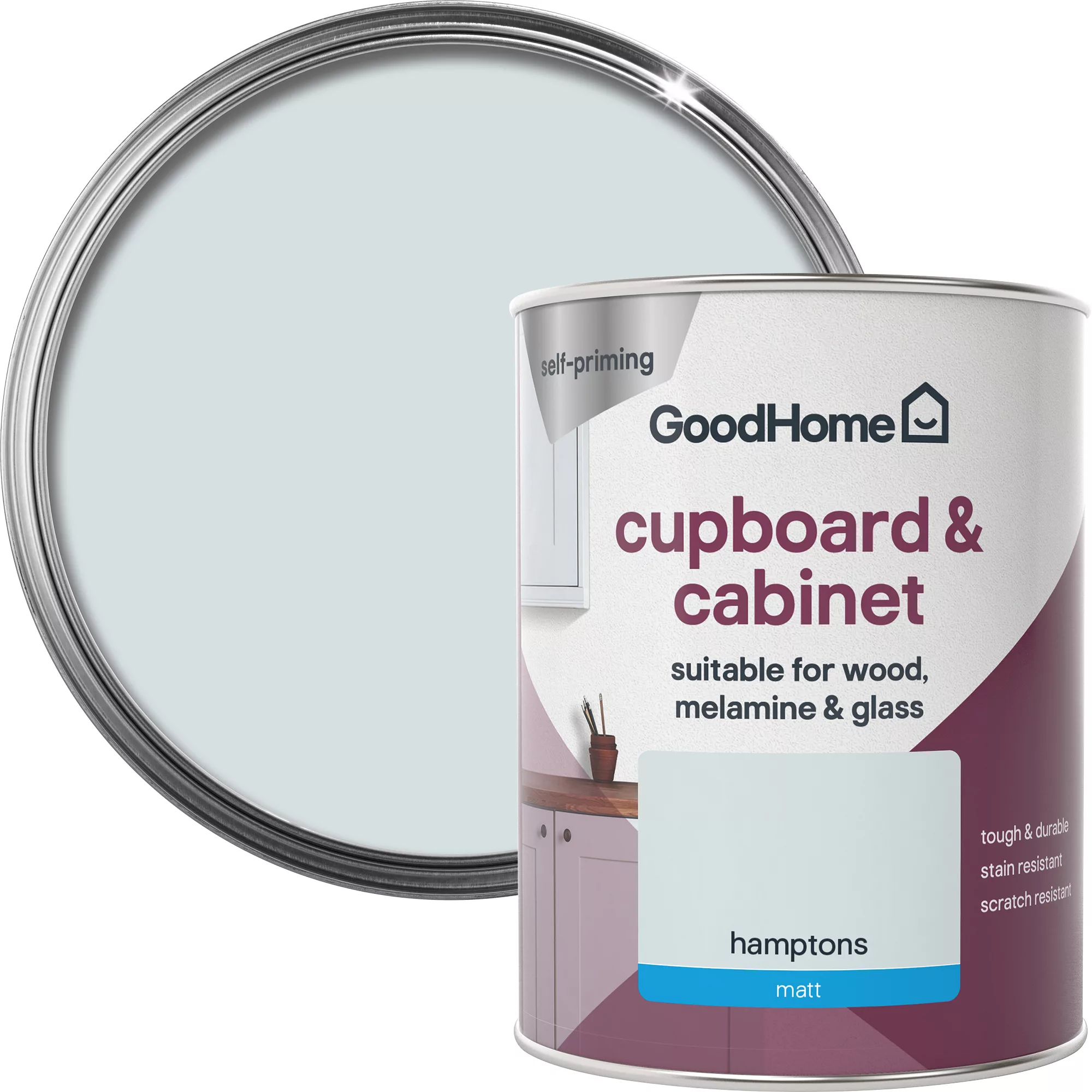 GoodHome Renovation Hamptons Matt Cupboard & cabinet paint, 750ml GoodHome Renovation Hamptons Matt Cupboard & Cabinet Paint, 750ml -trade point store goodhome renovation hamptons matt cupboard cabinet paint 750ml5059340288185 21c