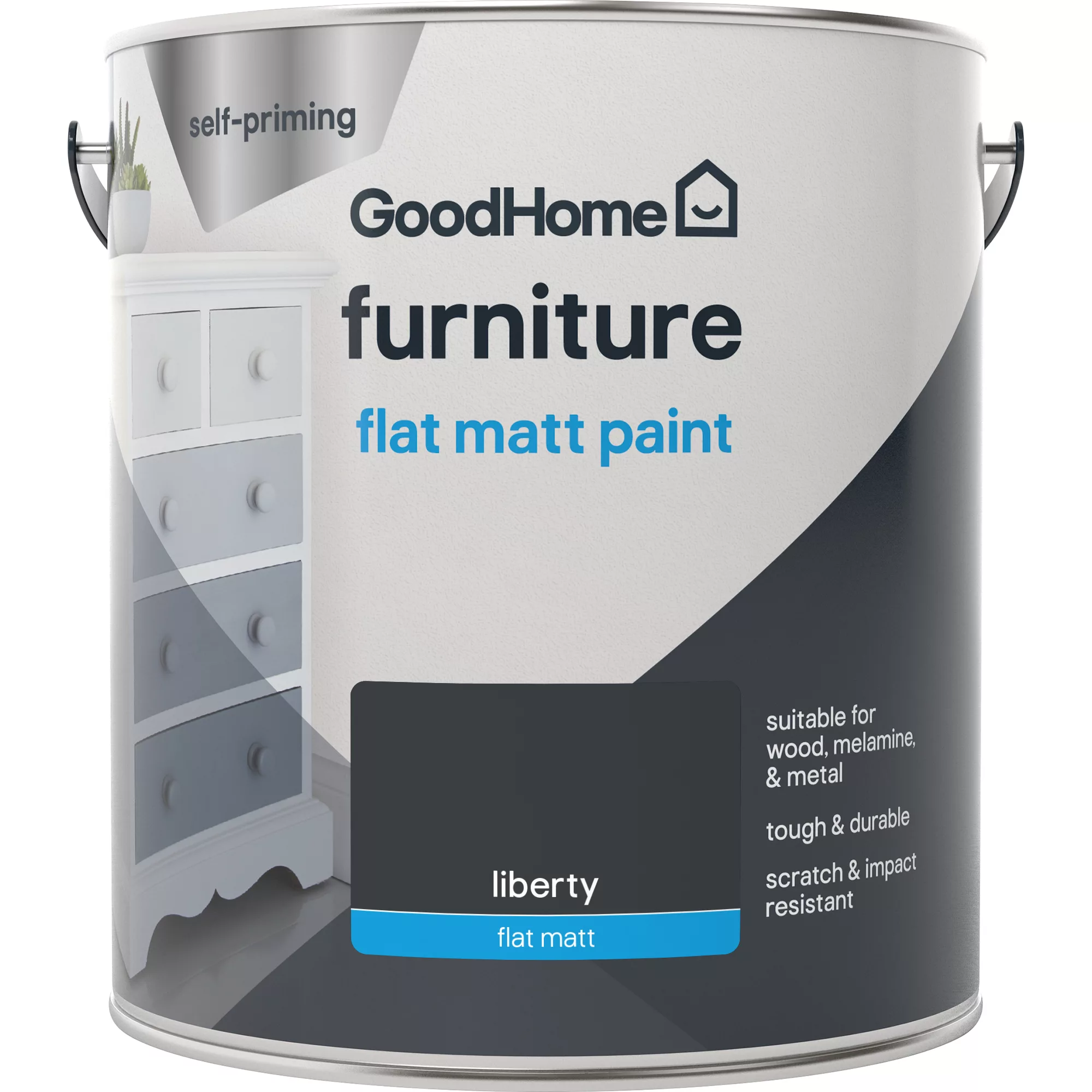 GoodHome Renovation Liberty Flat matt Furniture paint, 2L GoodHome Renovation Liberty Flat Matt Furniture Paint, 2L -trade point store goodhome renovation liberty flat matt furniture paint 2l5059340288819 02c