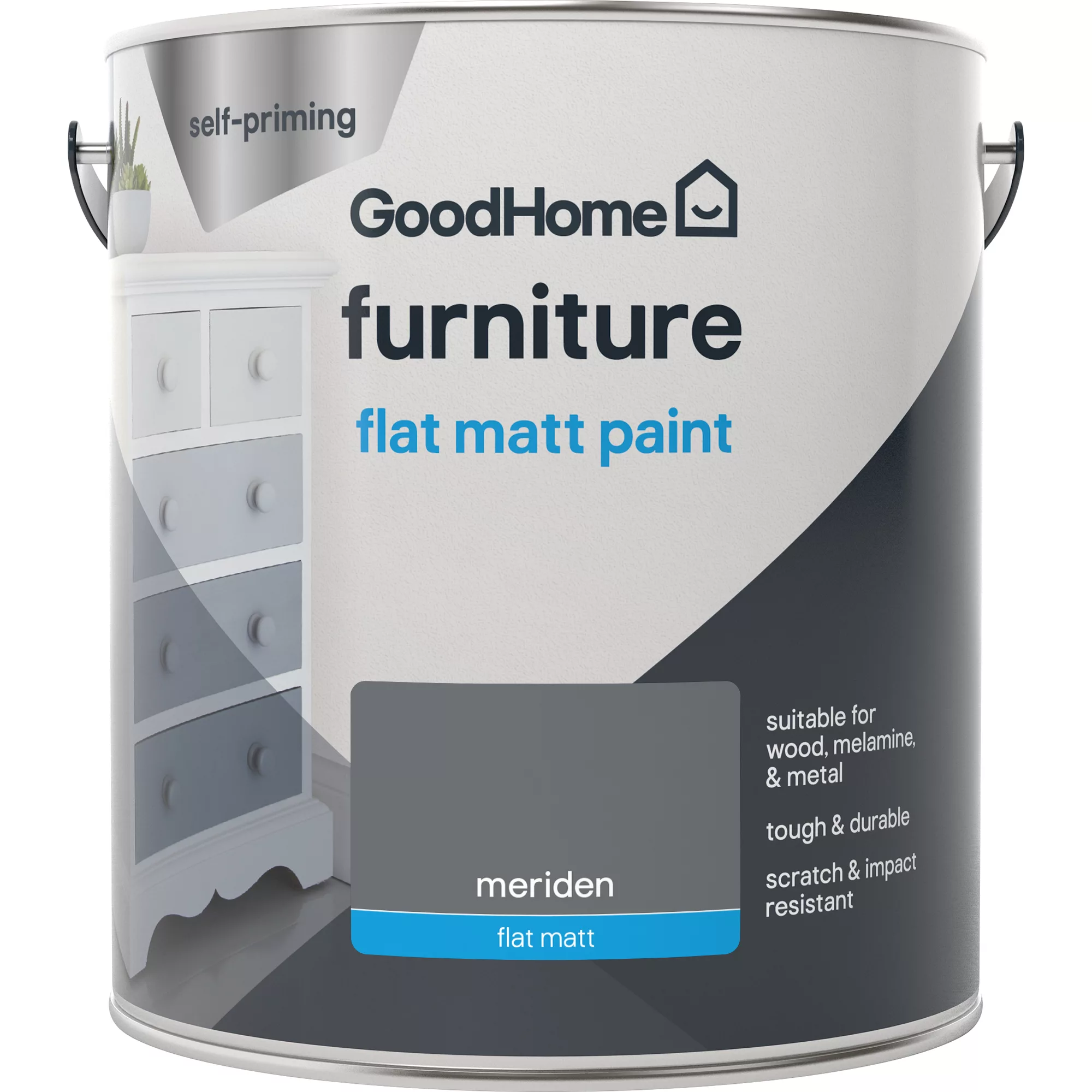 GoodHome Renovation Meriden Flat matt Furniture paint, 2L GoodHome Renovation Meriden Flat Matt Furniture Paint, 2L -trade point store goodhome renovation meriden flat matt furniture paint 2l5059340288833 02c