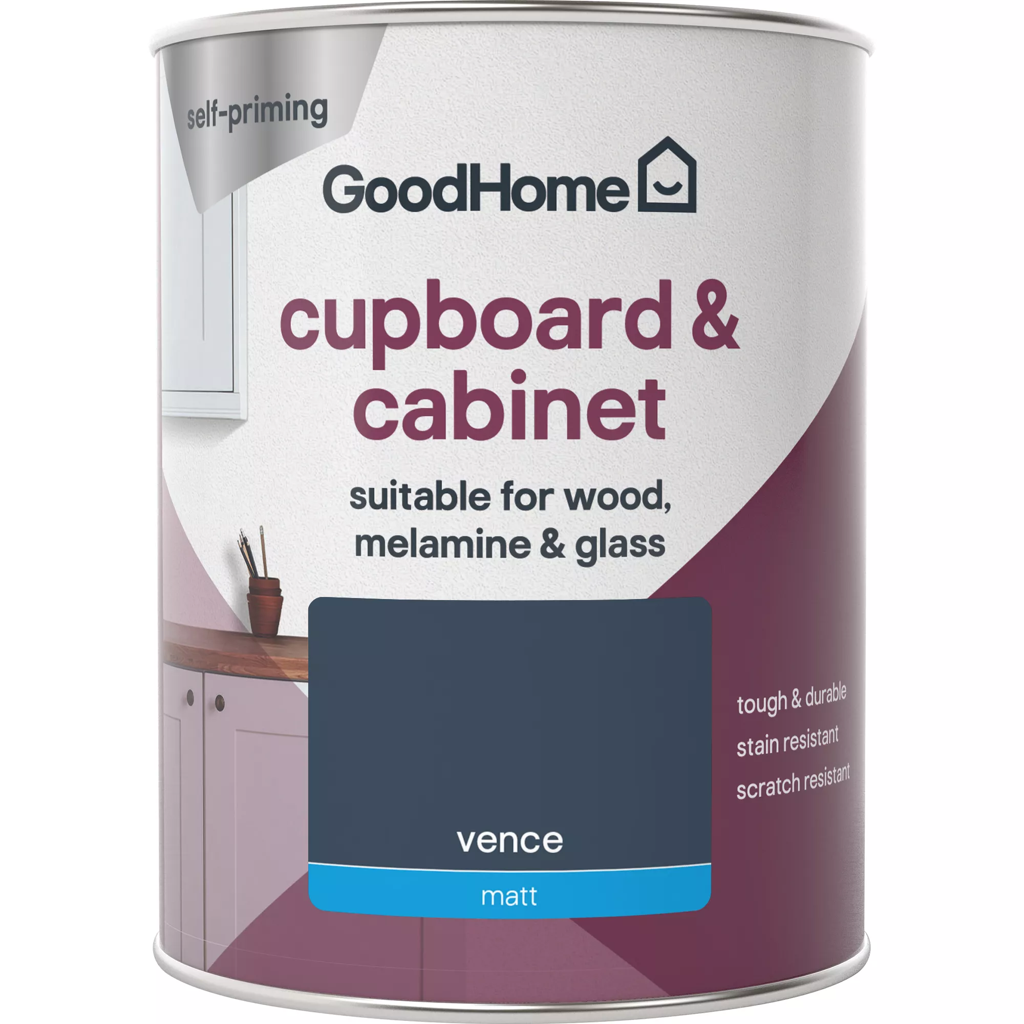 GoodHome Renovation Vence Matt Cupboard & cabinet paint, 750ml GoodHome Renovation Vence Matt Cupboard & Cabinet Paint, 750ml -trade point store goodhome renovation vence matt cupboard cabinet paint 750ml5059340290133 02c