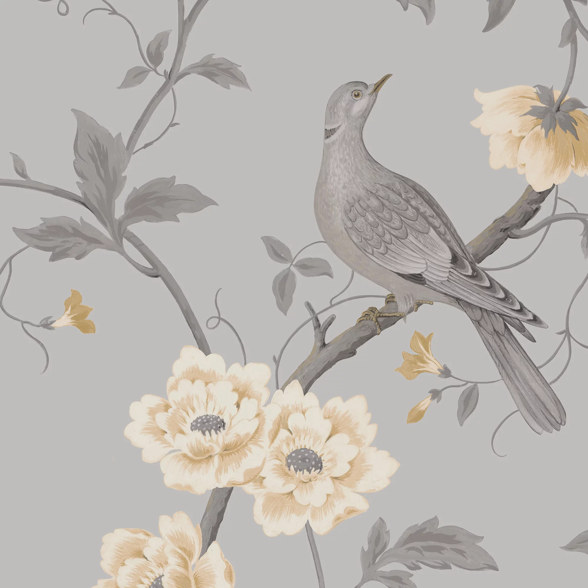 GoodHome Sandridge Grey & yellow Floral Metallic effect Smooth Wallpaper GoodHome Sandridge Grey & Yellow Floral Metallic Effect Smooth Wallpaper -trade point store goodhome sandridge grey yellow floral metallic effect smooth wallpaper5059340433455 37c