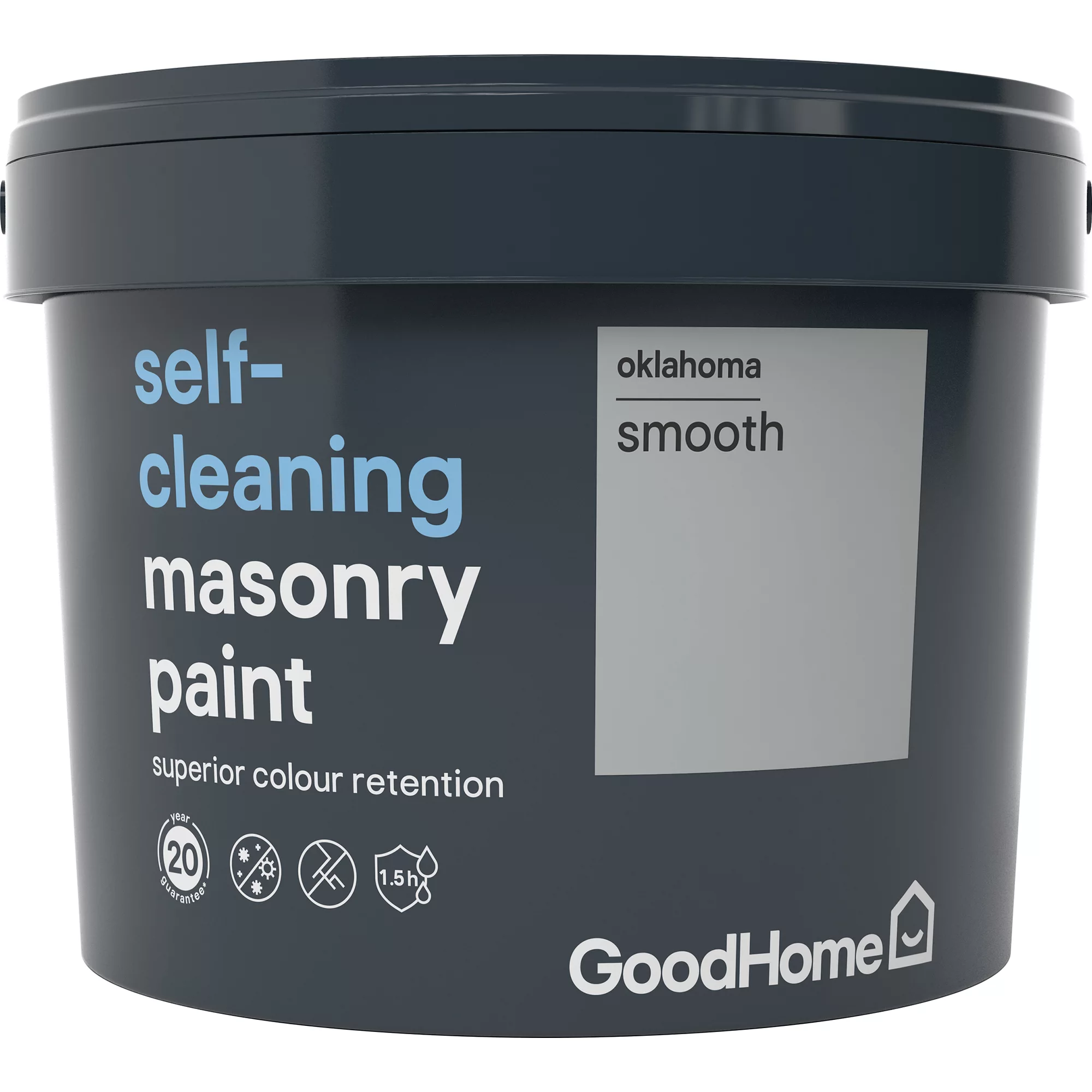 GoodHome Self-cleaning Oklahoma Smooth Matt Masonry paint, 10L GoodHome Self-cleaning Oklahoma Smooth Matt Masonry Paint, 10L -trade point store goodhome self cleaning oklahoma smooth matt masonry paint 10l3663602522133 08c bq