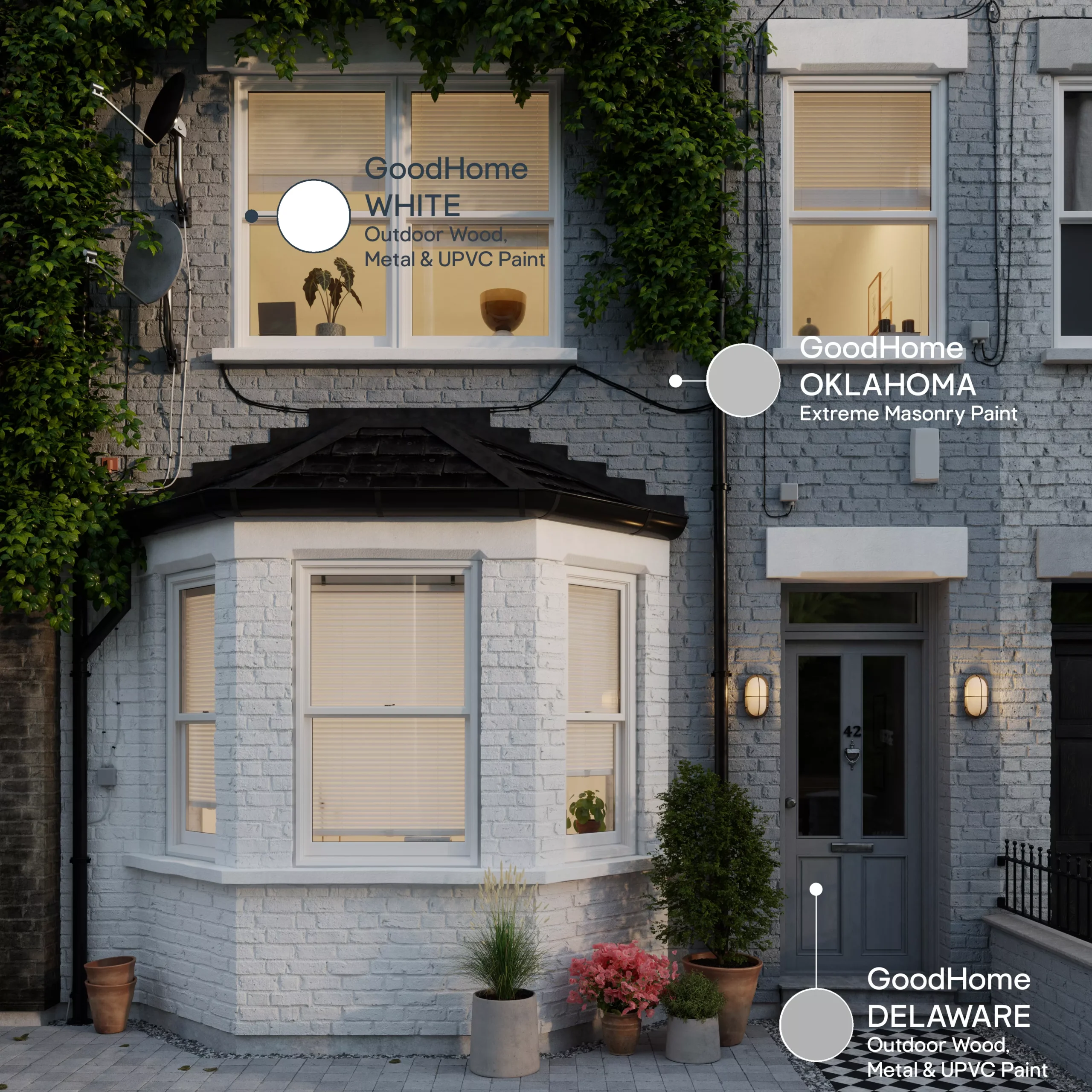 GoodHome Self-cleaning Oklahoma Smooth Matt Masonry paint, 5L GoodHome Self-cleaning Oklahoma Smooth Matt Masonry Paint, 5L -trade point store goodhome self cleaning oklahoma smooth matt masonry paint 5l5059340297118 19i EN 2022 scaled