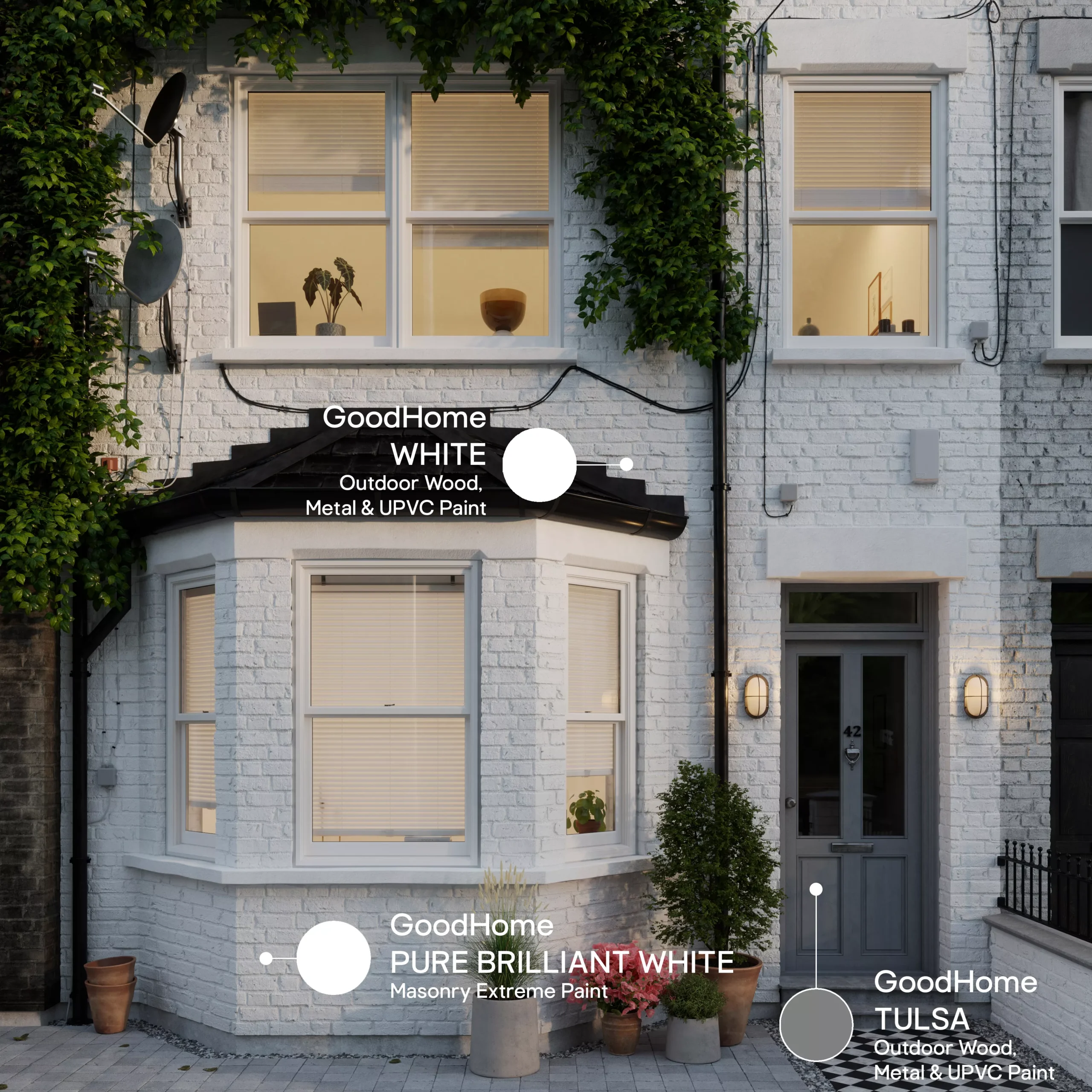 GoodHome Self-cleaning Pure brilliant white Smooth Matt Masonry paint, 10L GoodHome Self-cleaning Pure Brilliant White Smooth Matt Masonry Paint, 10L -trade point store goodhome self cleaning pure brilliant white smooth matt masonry paint 10l5059340297019 19i EN 2022 scaled