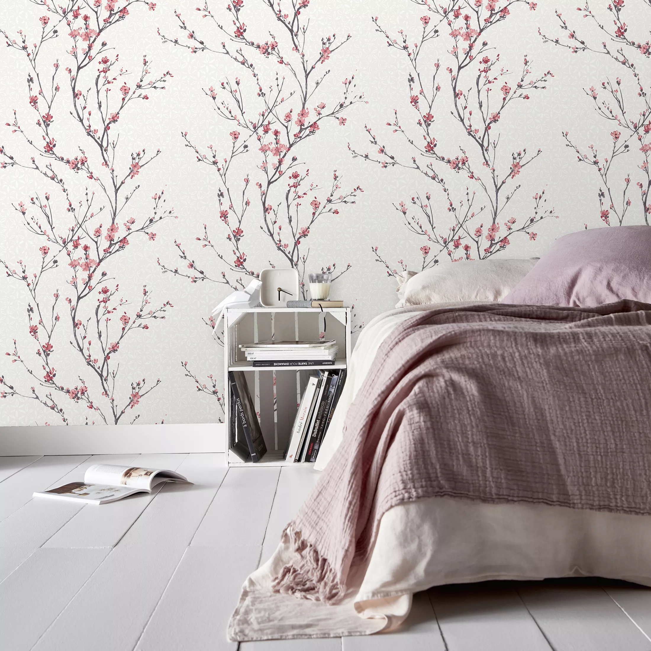 GoodHome Teff Pink Floral Textured Wallpaper GoodHome Teff Pink Floral Textured Wallpaper -trade point store goodhome teff pink floral textured wallpaper3663602561385 01i