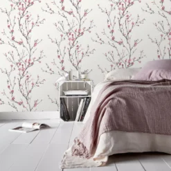 GoodHome Teff Pink Floral Textured Wallpaper 5 GoodHome Teff Pink Floral Textured Wallpaper -trade point store goodhome teff pink floral textured wallpaper3663602561385 01i bq
