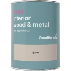 GoodHome Tijuana Satin Metal & Wood Paint, 750ml 3 GoodHome Tijuana Satin Metal & Wood Paint, 750ml -trade point store goodhome tijuana satin metal wood paint 750ml5036581059330 02c BQ