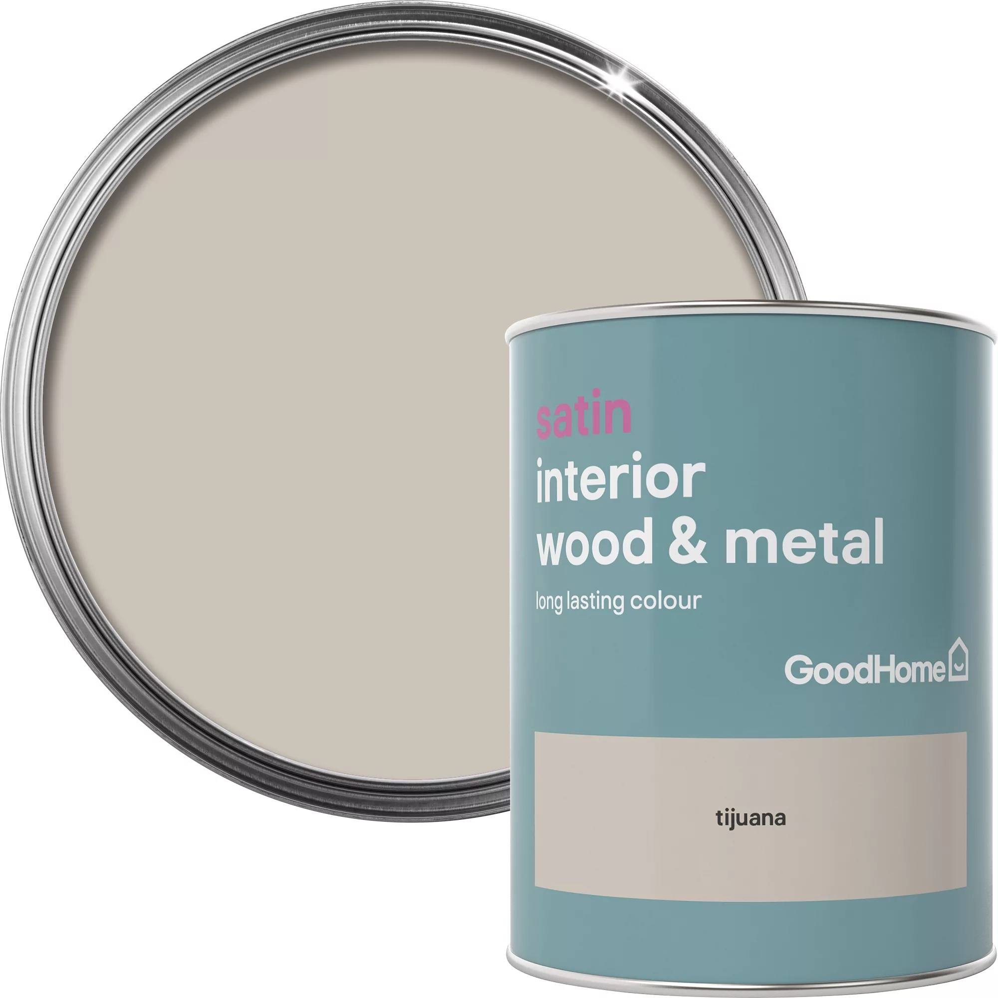 GoodHome Tijuana Satin Metal & wood paint, 750ml GoodHome Tijuana Satin Metal & Wood Paint, 750ml -trade point store goodhome tijuana satin metal wood paint 750ml5036581059330 37c BQ