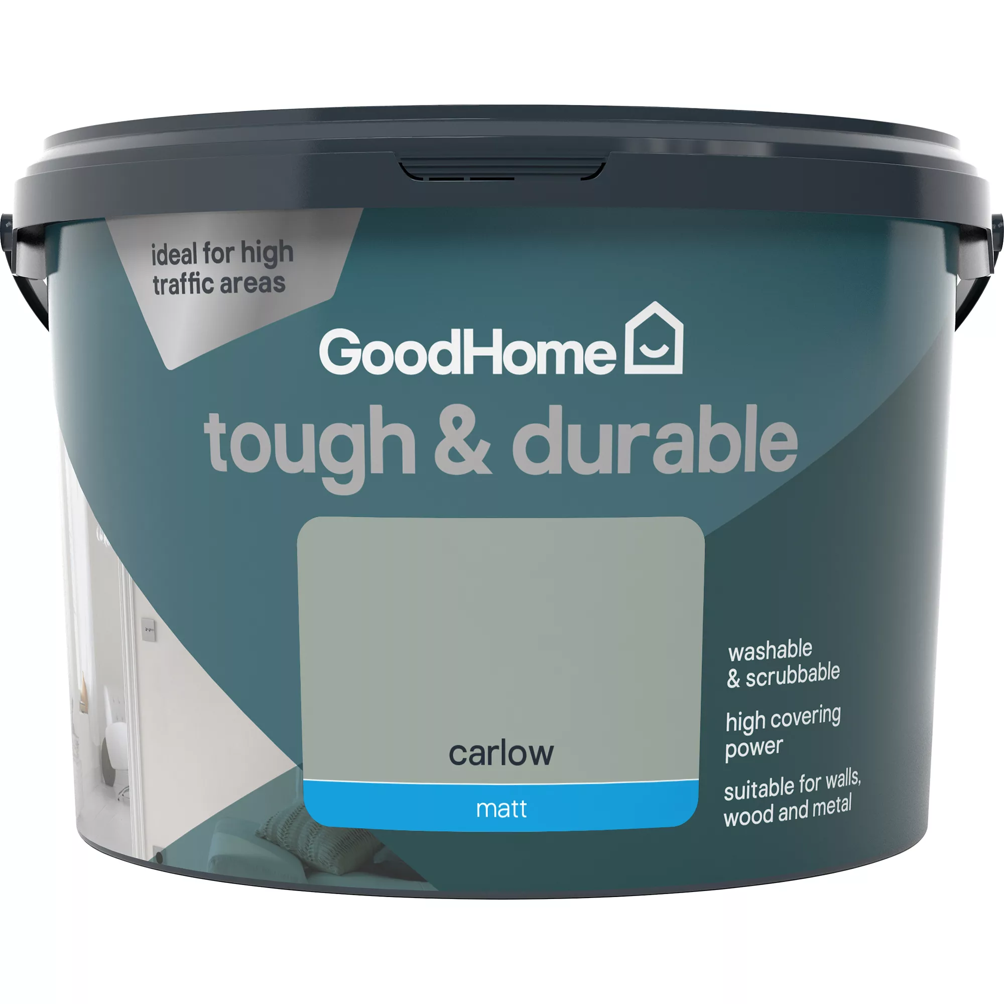GoodHome Tough & Durable Carlow Matt Emulsion paint, 2.5L GoodHome Tough & Durable Carlow Matt Emulsion Paint, 2.5L -trade point store goodhome tough durable carlow matt emulsion paint 2 5l5059340273174 02c