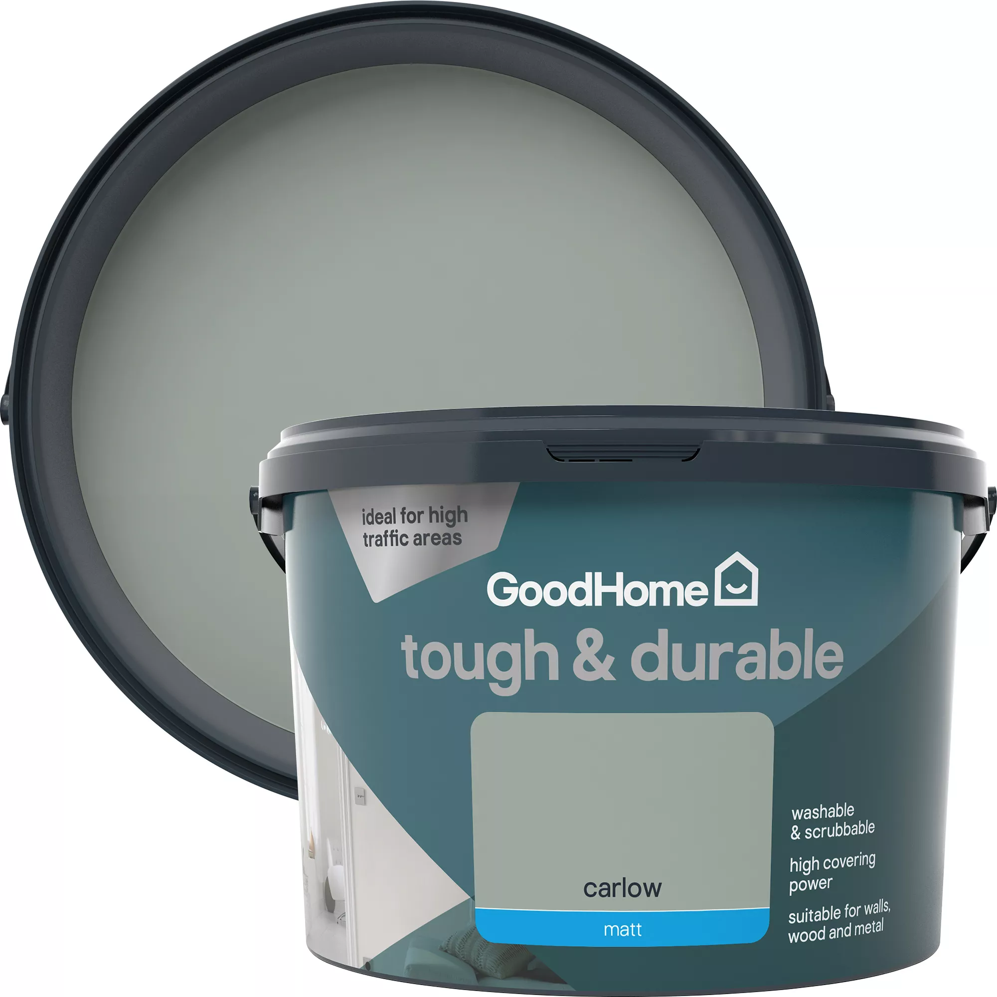 GoodHome Tough & Durable Carlow Matt Emulsion paint, 2.5L GoodHome Tough & Durable Carlow Matt Emulsion Paint, 2.5L -trade point store goodhome tough durable carlow matt emulsion paint 2 5l5059340273174 37c