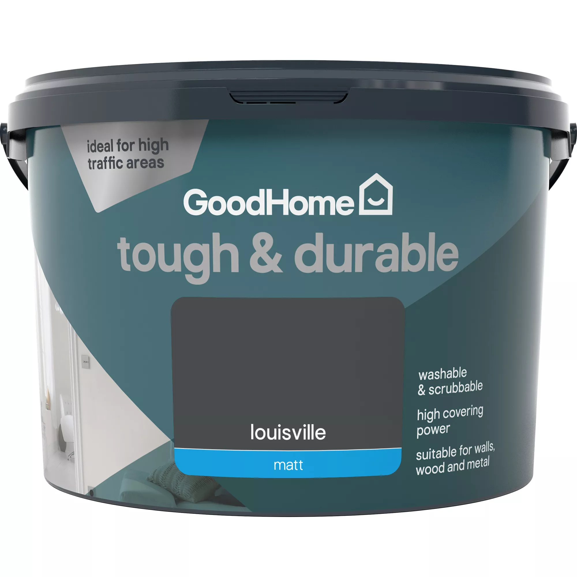 GoodHome Tough & Durable Louisville Matt Emulsion paint, 2.5L GoodHome Tough & Durable Louisville Matt Emulsion Paint, 2.5L -trade point store goodhome tough durable louisville matt emulsion paint 2 5l5059340273075 02c