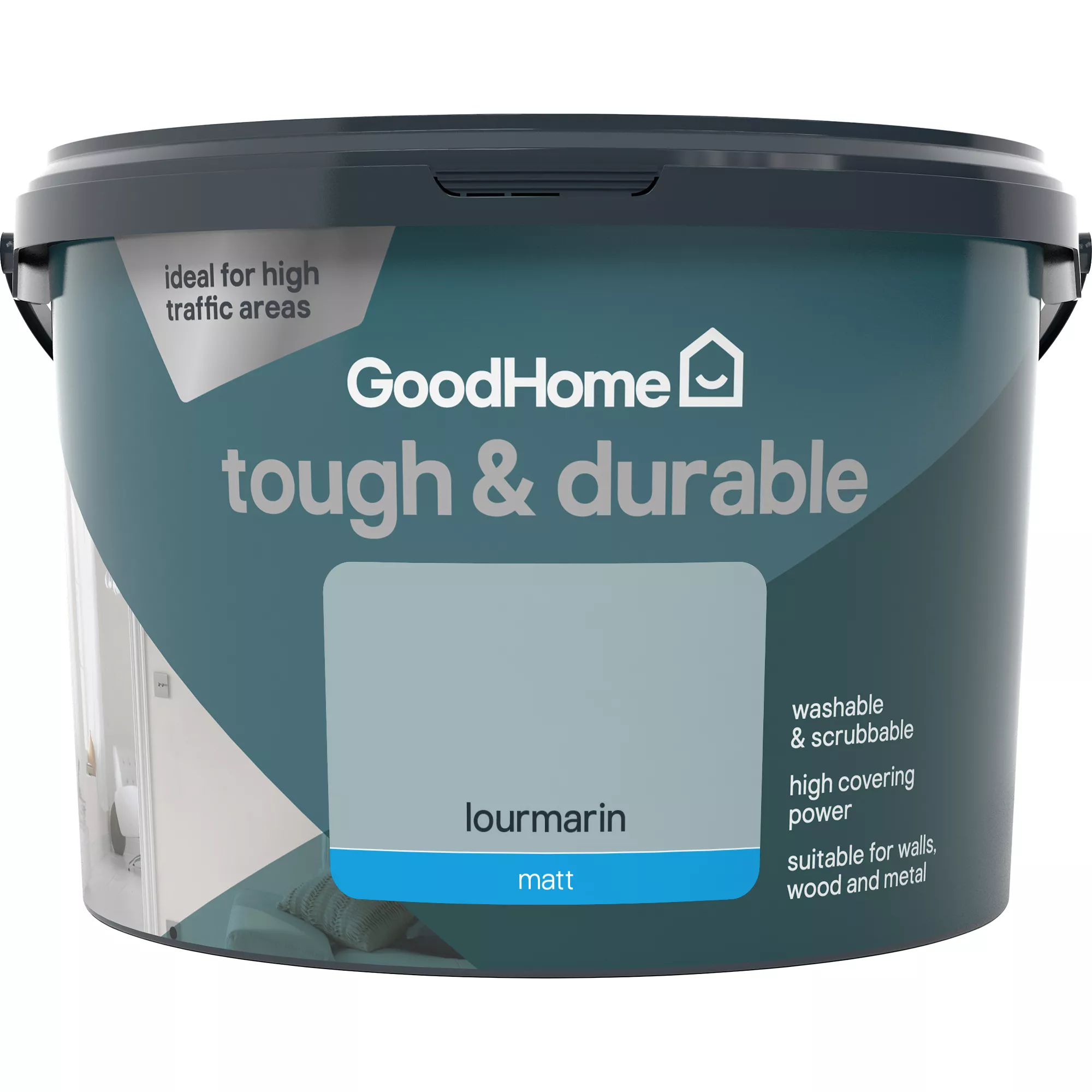GoodHome Tough & Durable Lourmarin Matt Emulsion paint, 2.5L GoodHome Tough & Durable Lourmarin Matt Emulsion Paint, 2.5L -trade point store goodhome tough durable lourmarin matt emulsion paint 2 5l5059340273082 02c