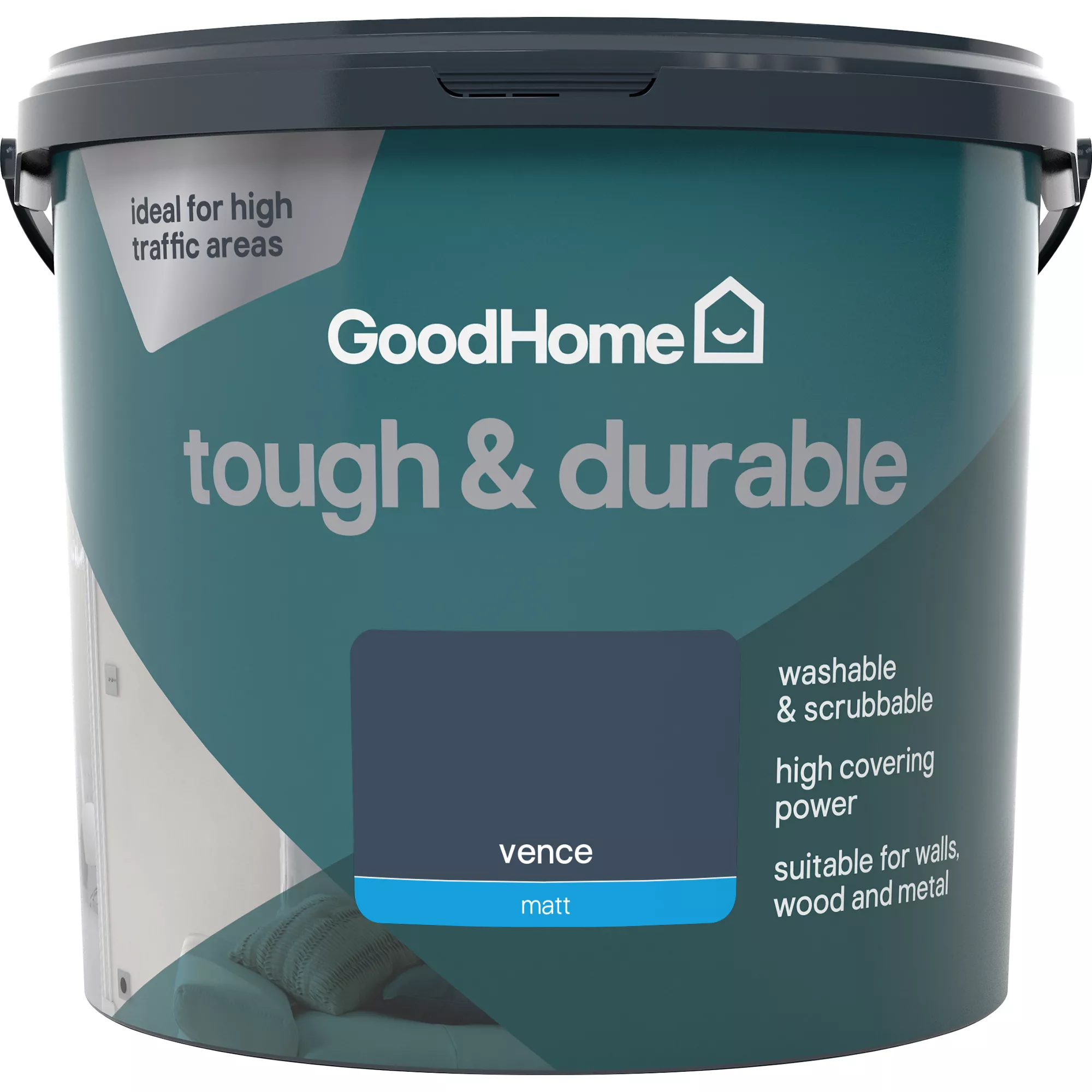 GoodHome Tough & Durable Vence Matt Emulsion paint, 5L GoodHome Tough & Durable Vence Matt Emulsion Paint, 5L -trade point store goodhome tough durable vence matt emulsion paint 5l5059340273242 02c